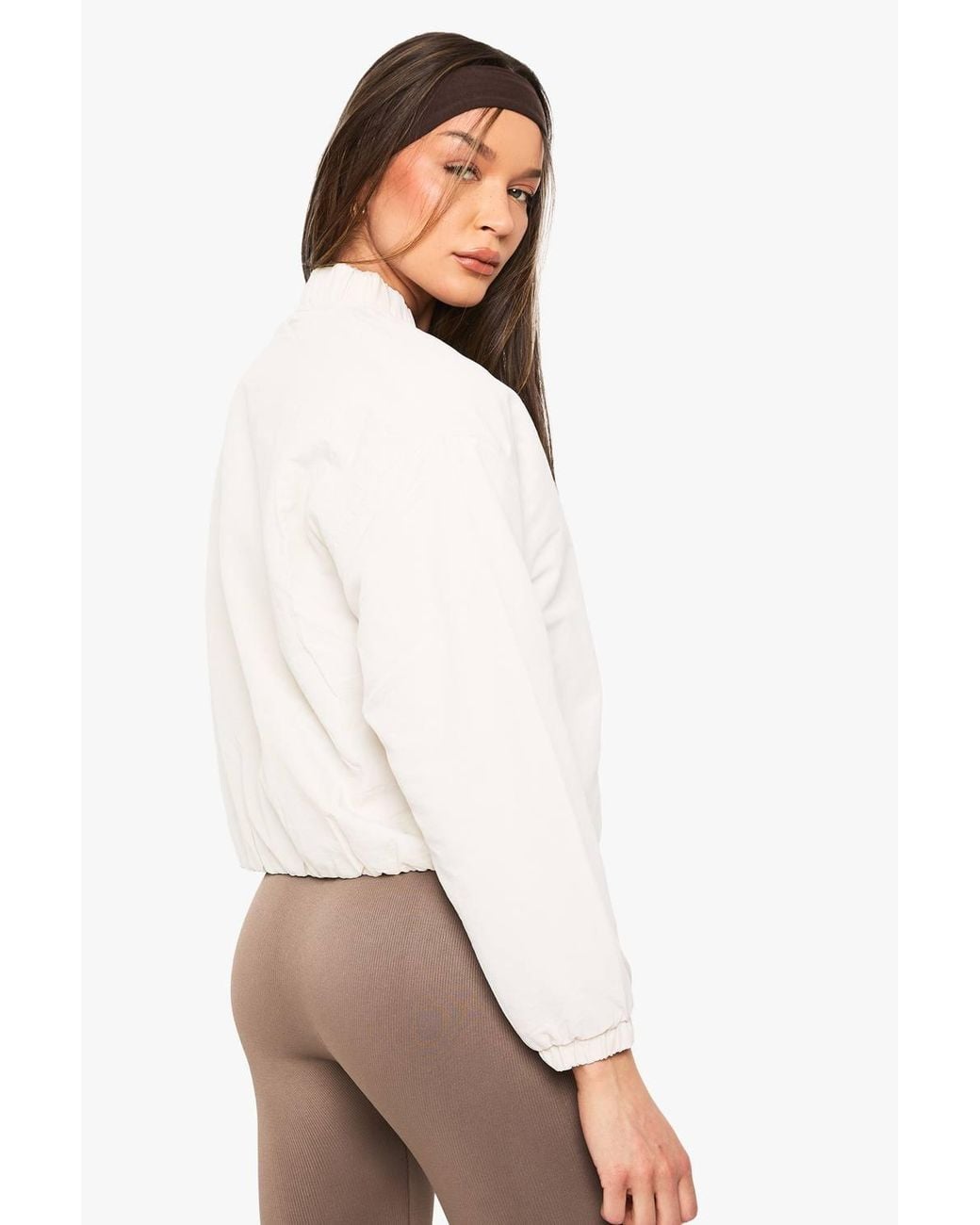 Boohoo White Bomber Jacket