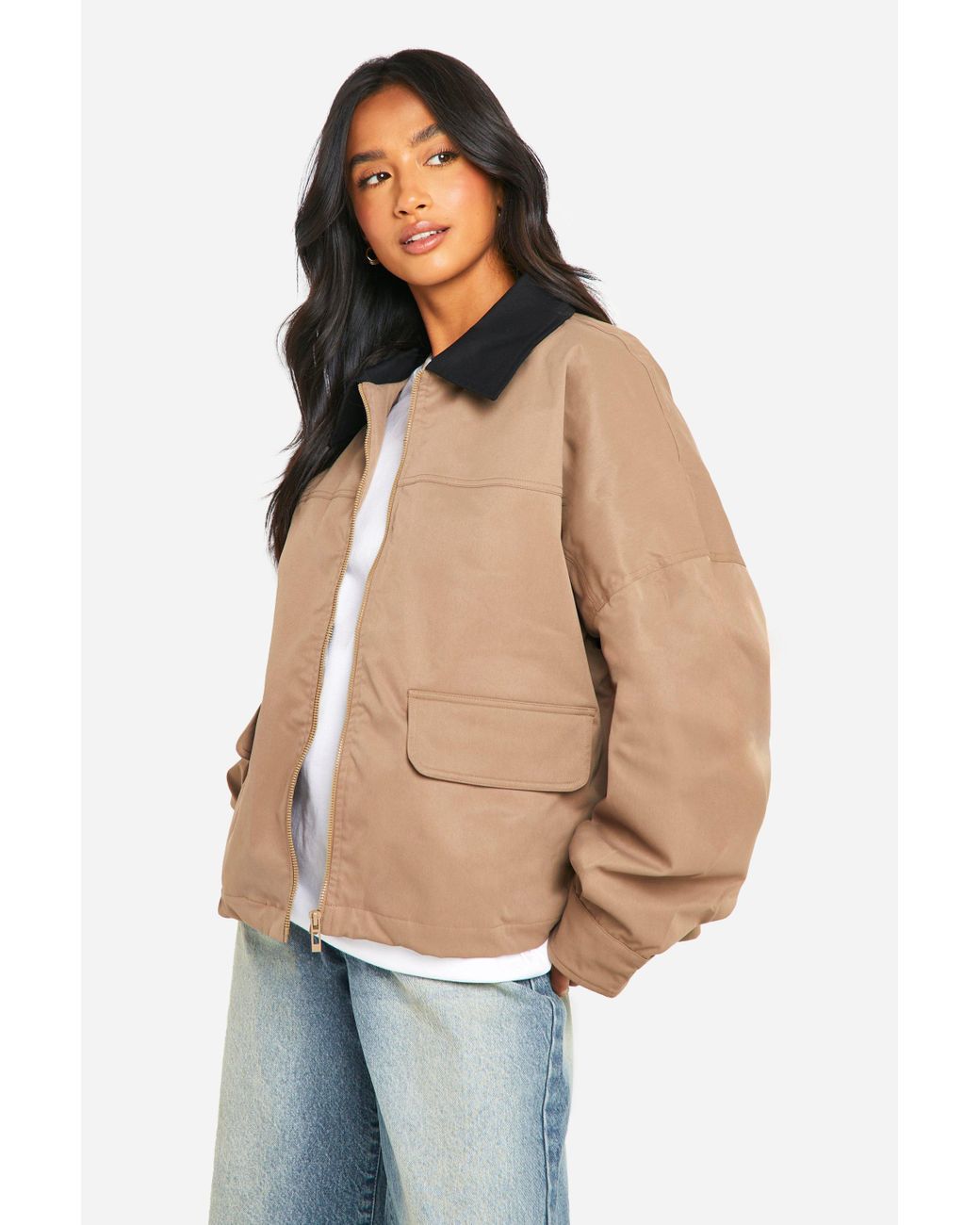 Oversized harrington jacket outlet