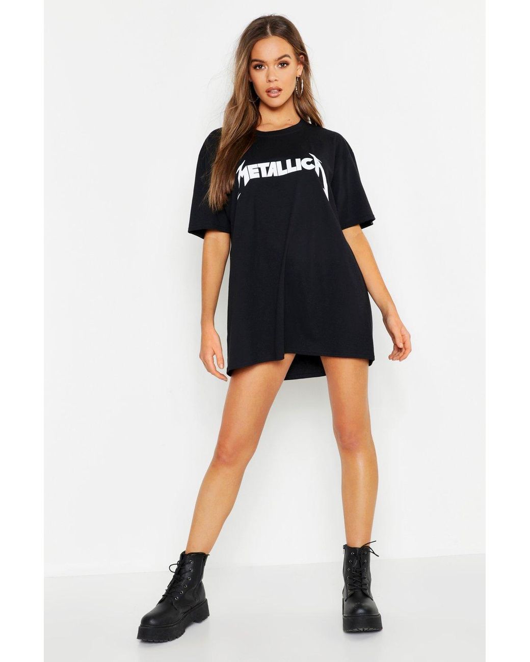 Boohoo Metallica License Oversized T 