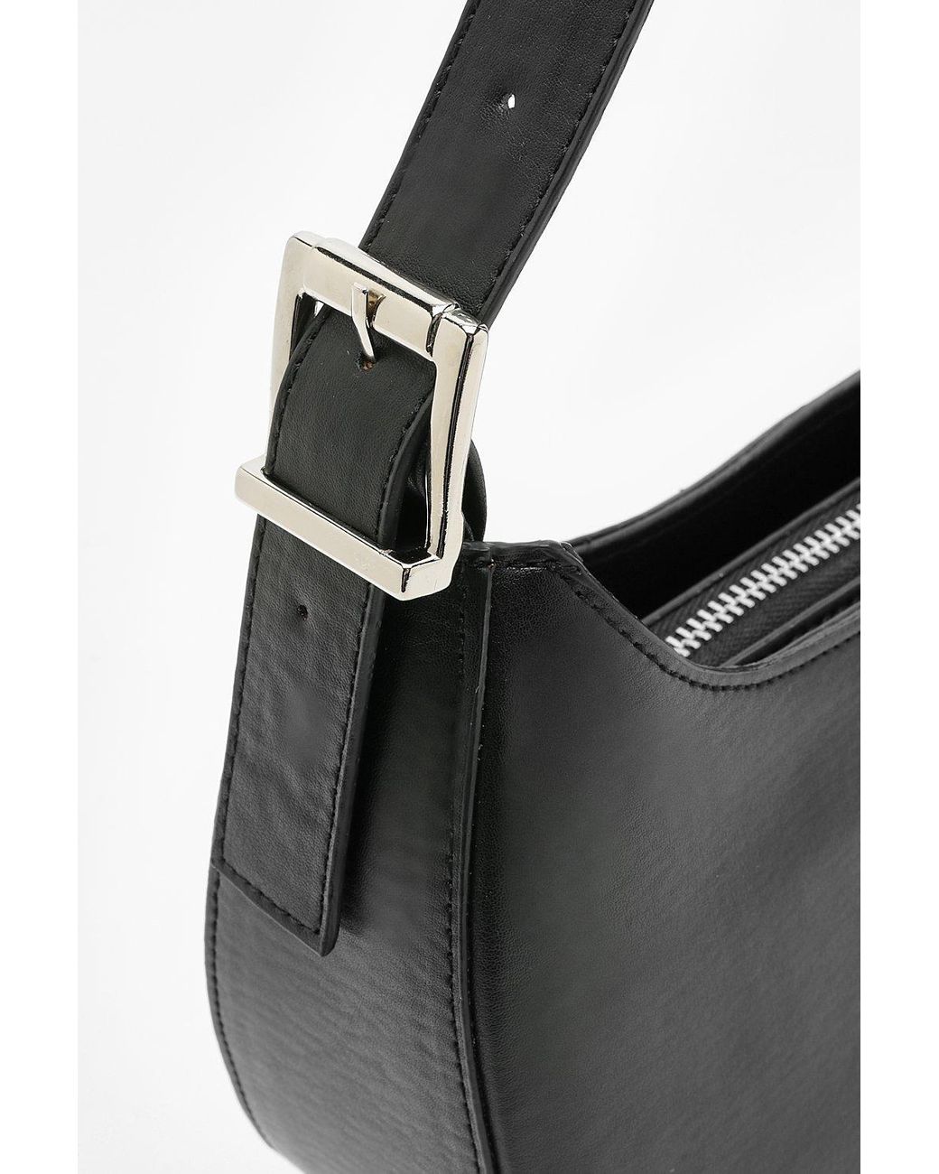 Boohoo Structured Shoulder Bag in Black | Lyst