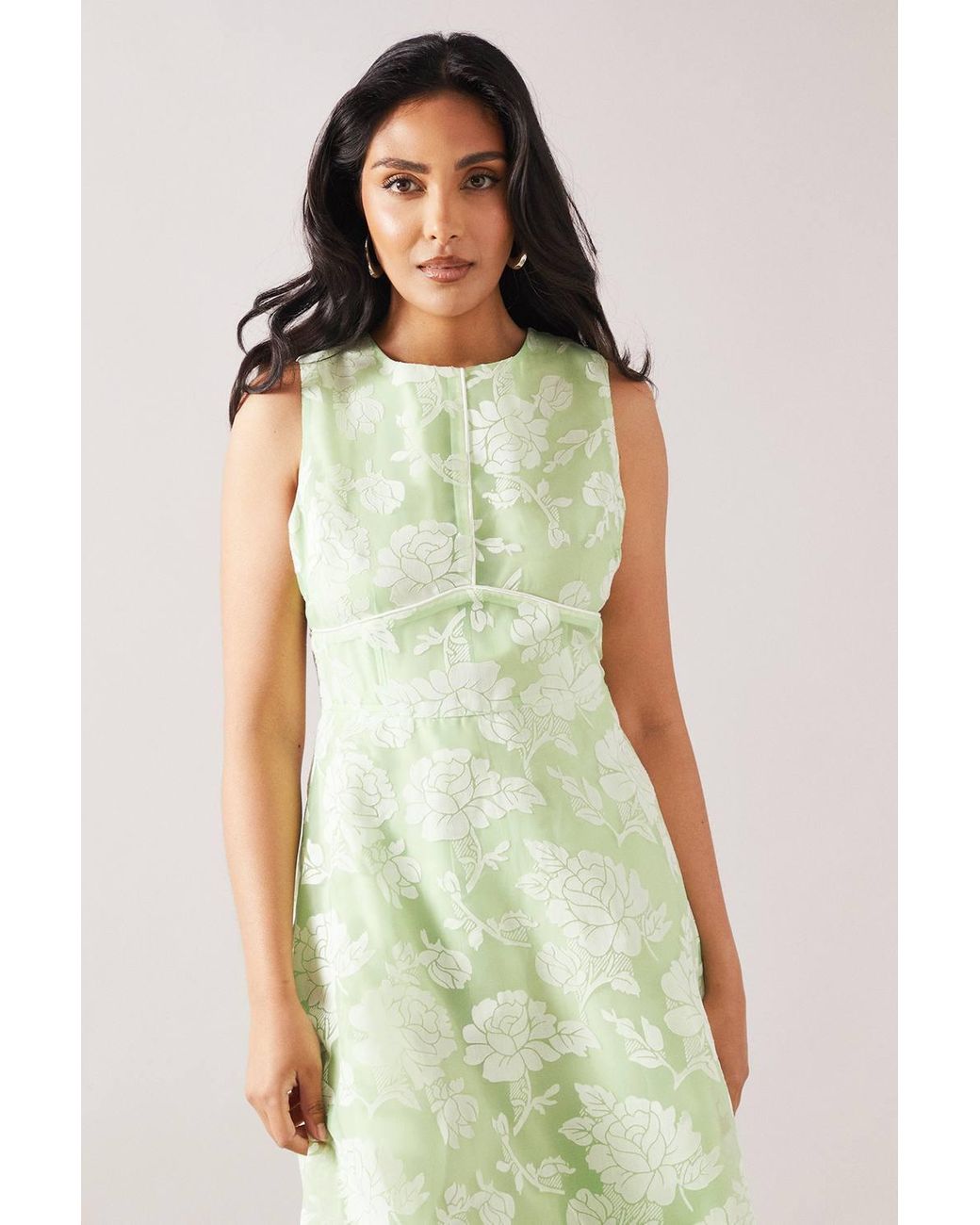 green emerald velvet dress Merlette Women's Wallis Print Dress - Gray main image 0