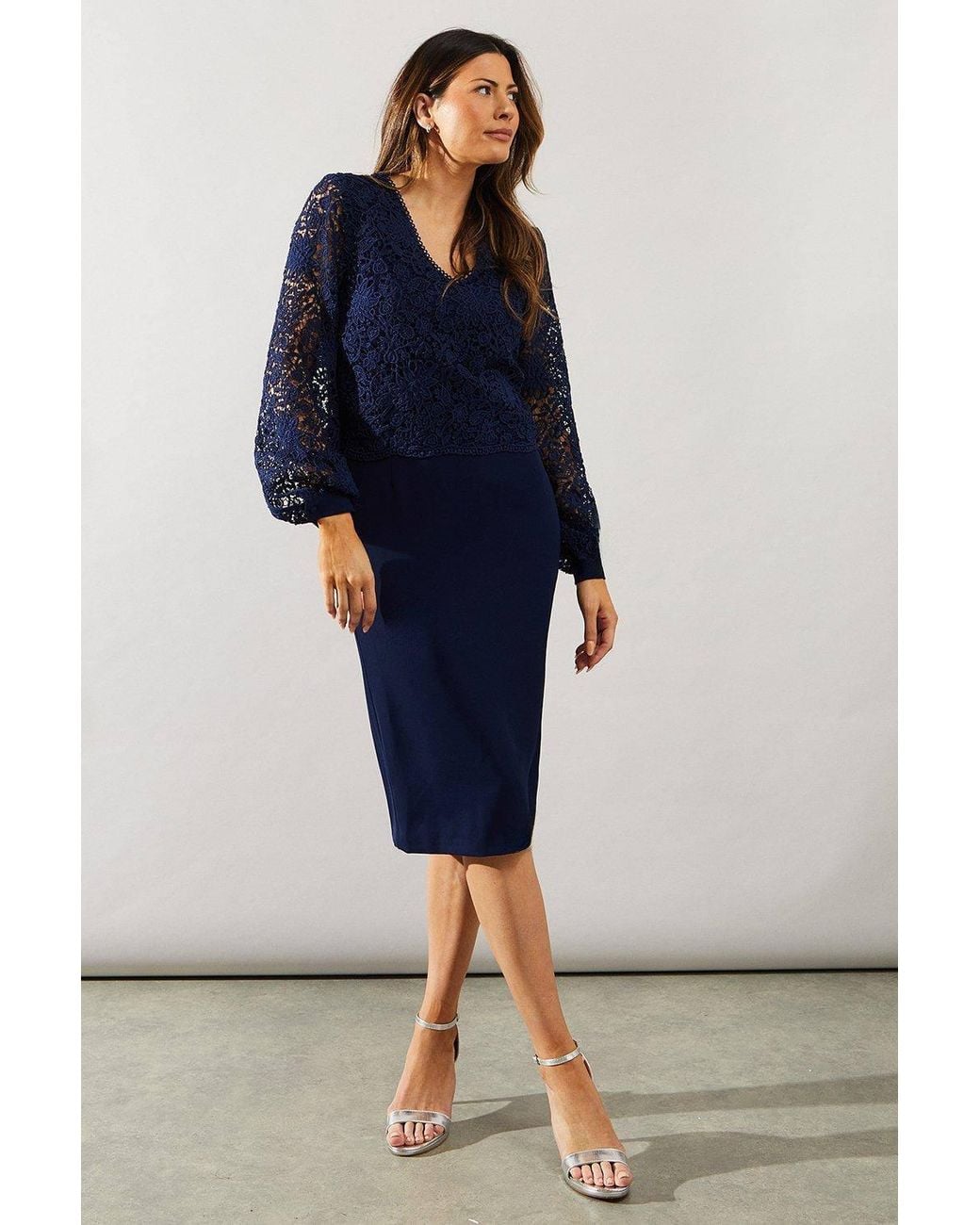 Wallis Blue Lace Overlay Two