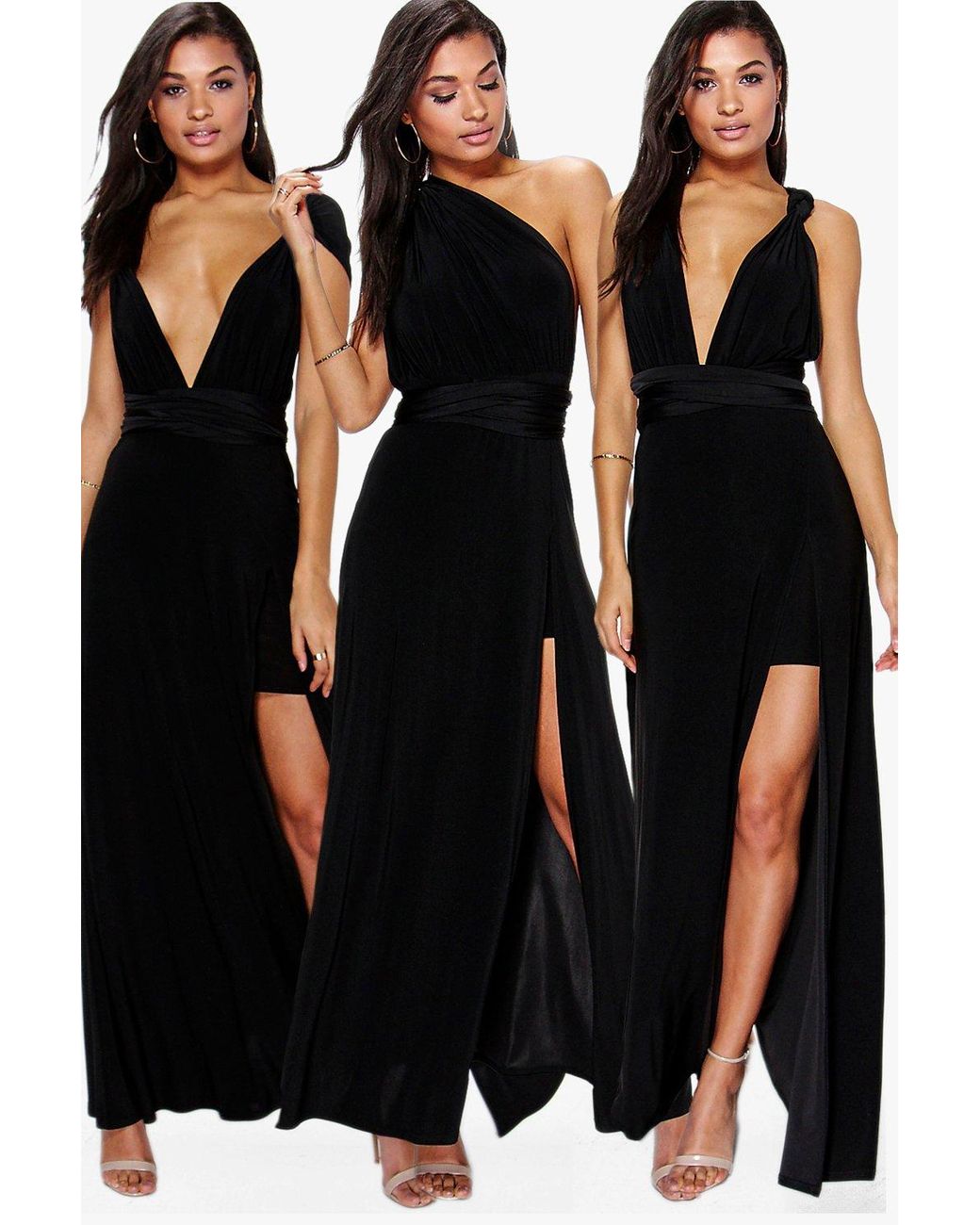 black multiway dress