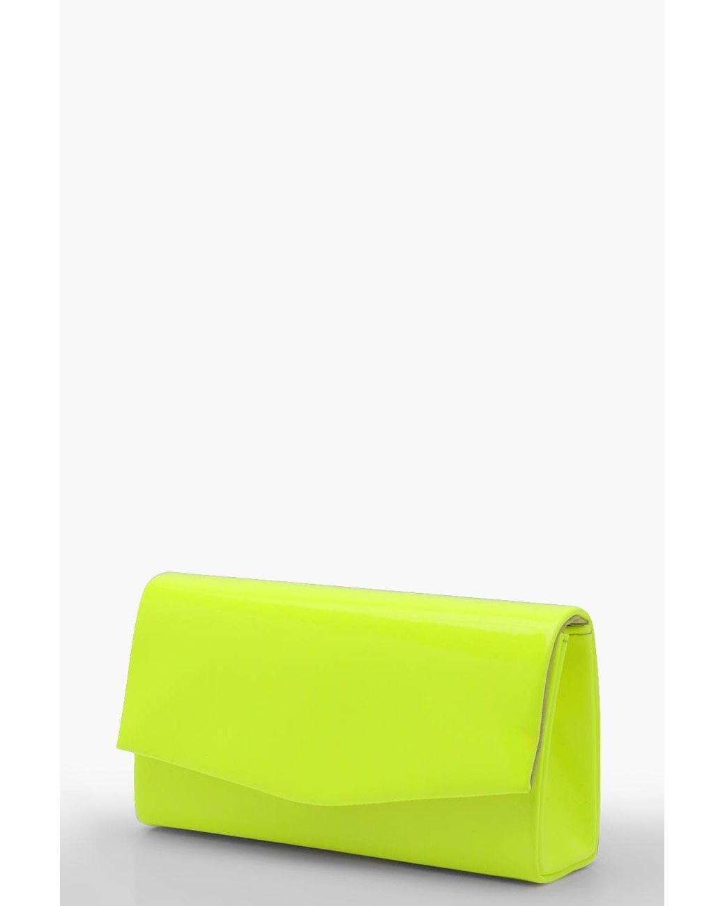 neon green clutch bag