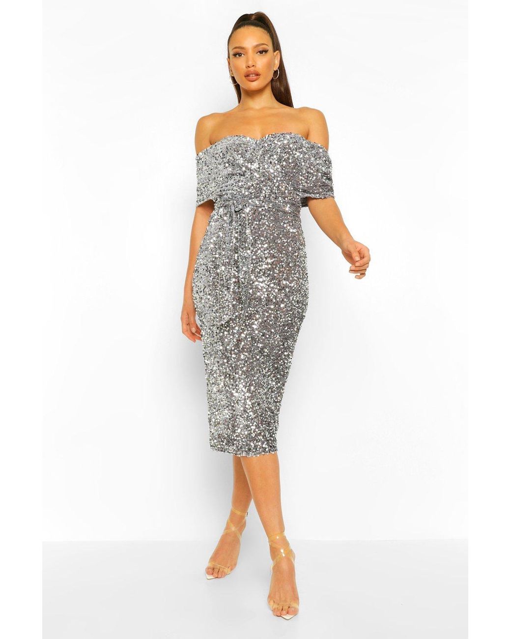 sequin bardot