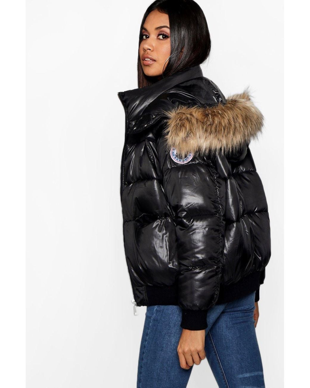 boohoo bubble coat