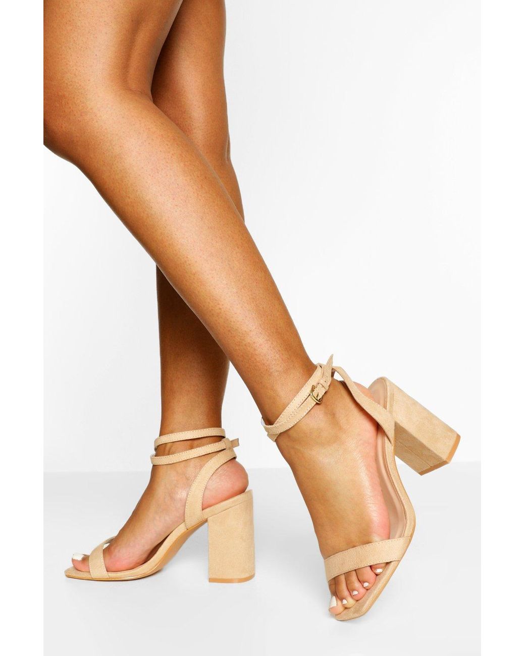 peep toe chunky heel boots