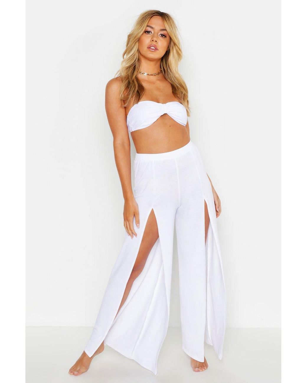 Boohoo Womens Petite Split Leg Beach 