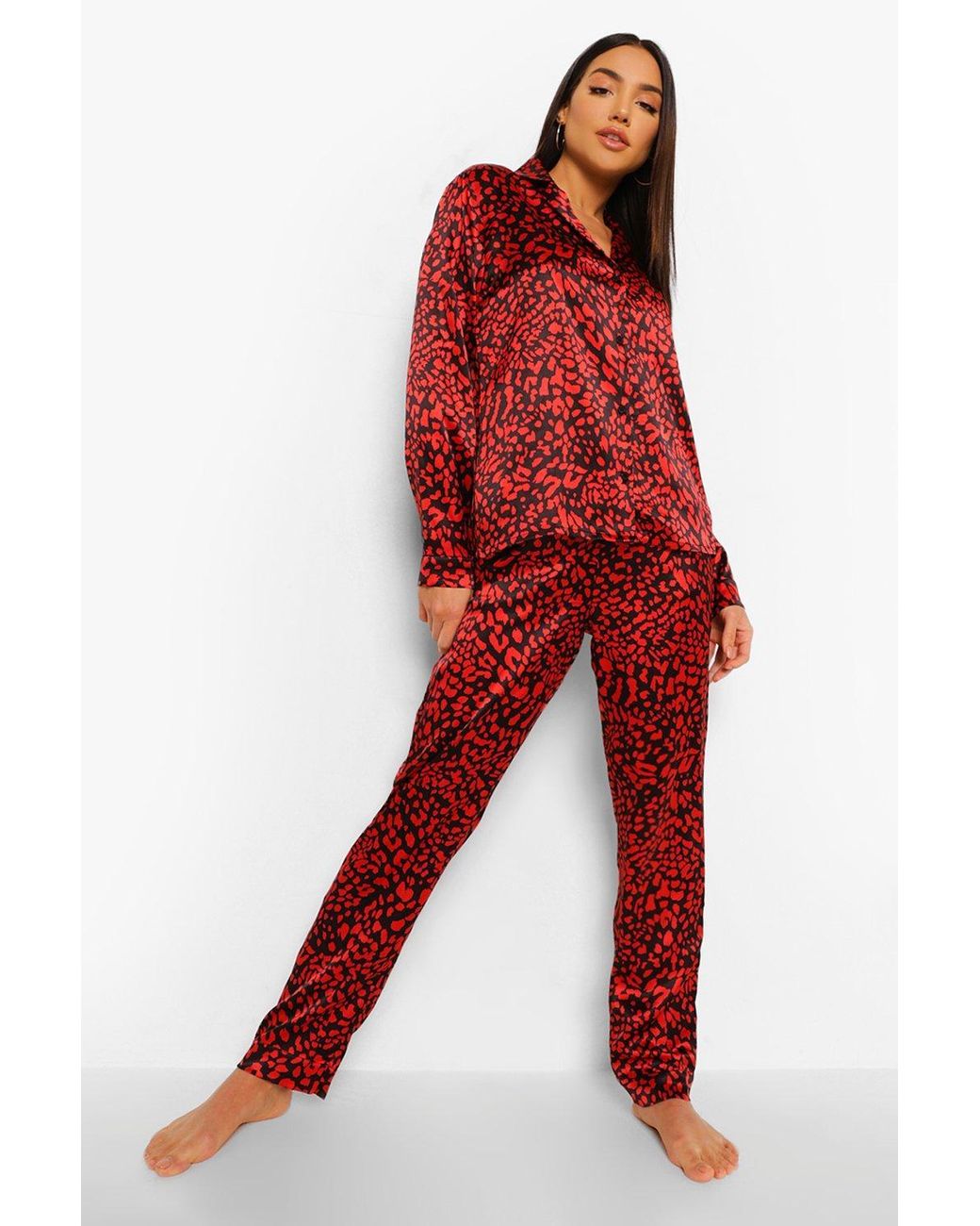 satin pjs boohoo