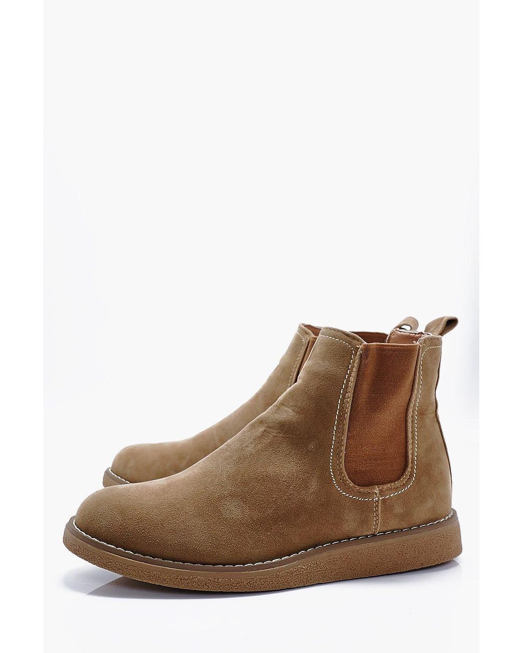 Boohoo Wedge Sole Chelsea Boots in 