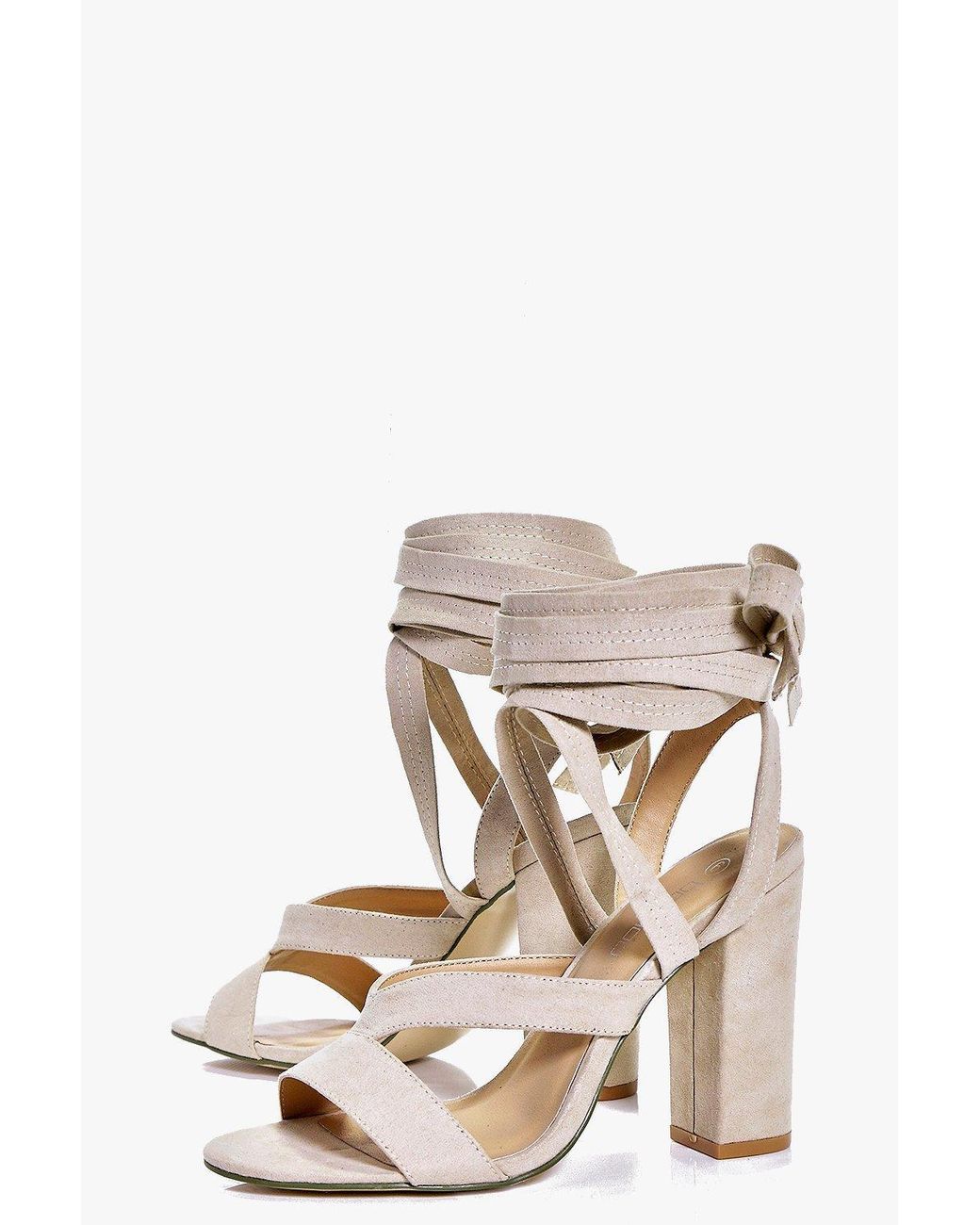 block heels wrap strap