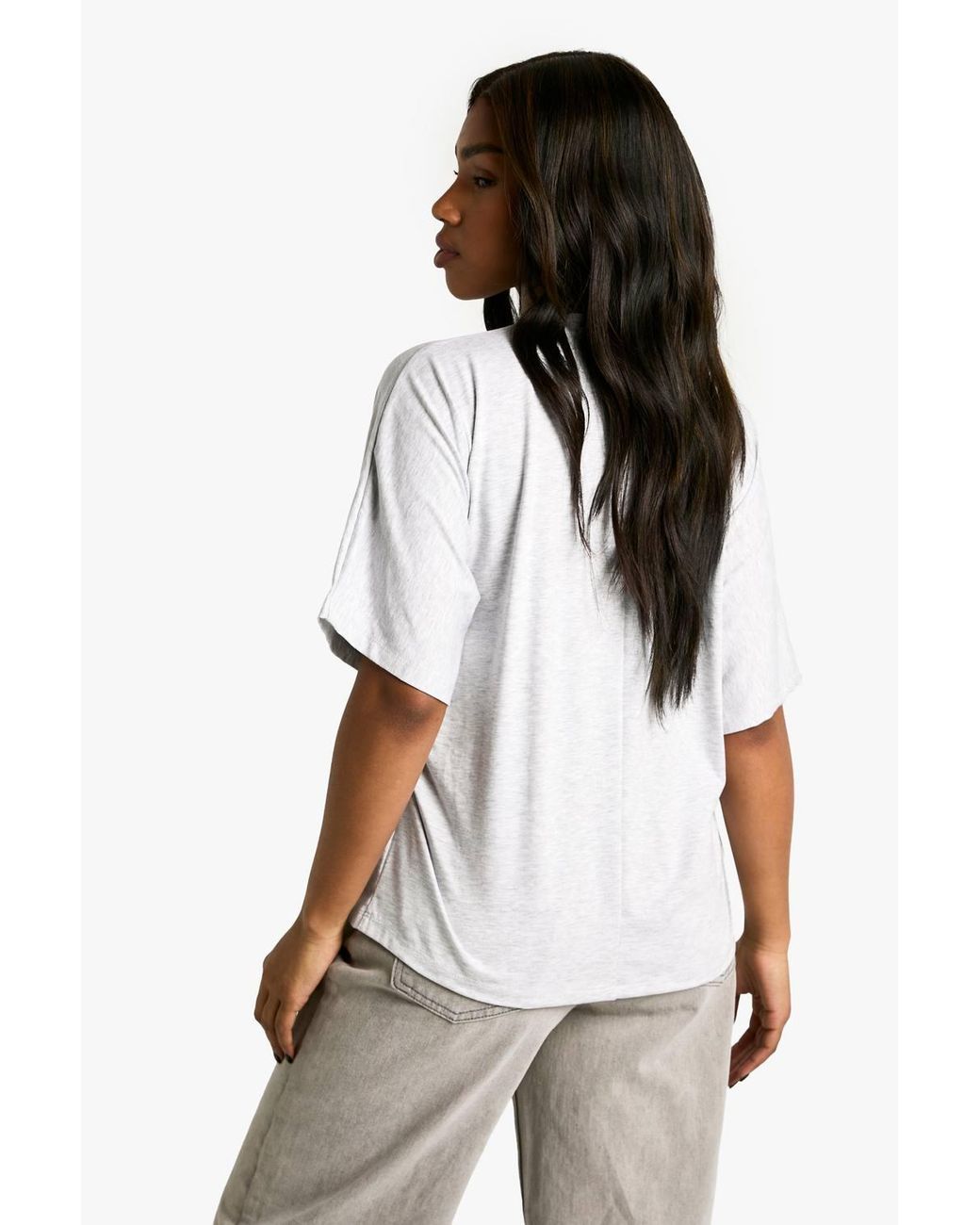 Boohoo White Ruched Side Tshirt