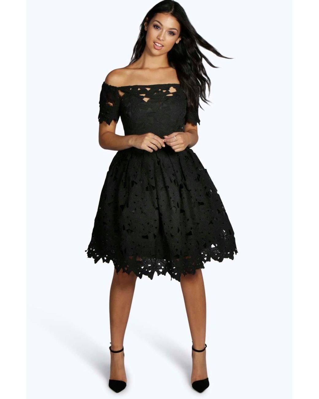 Boohoo Boutique Off Shoulder Lace 