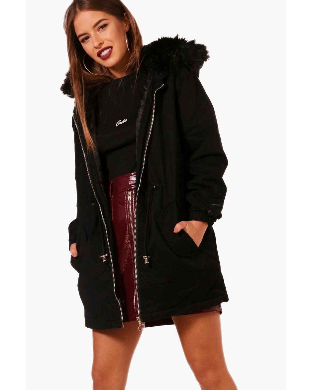 petite lightweight parka