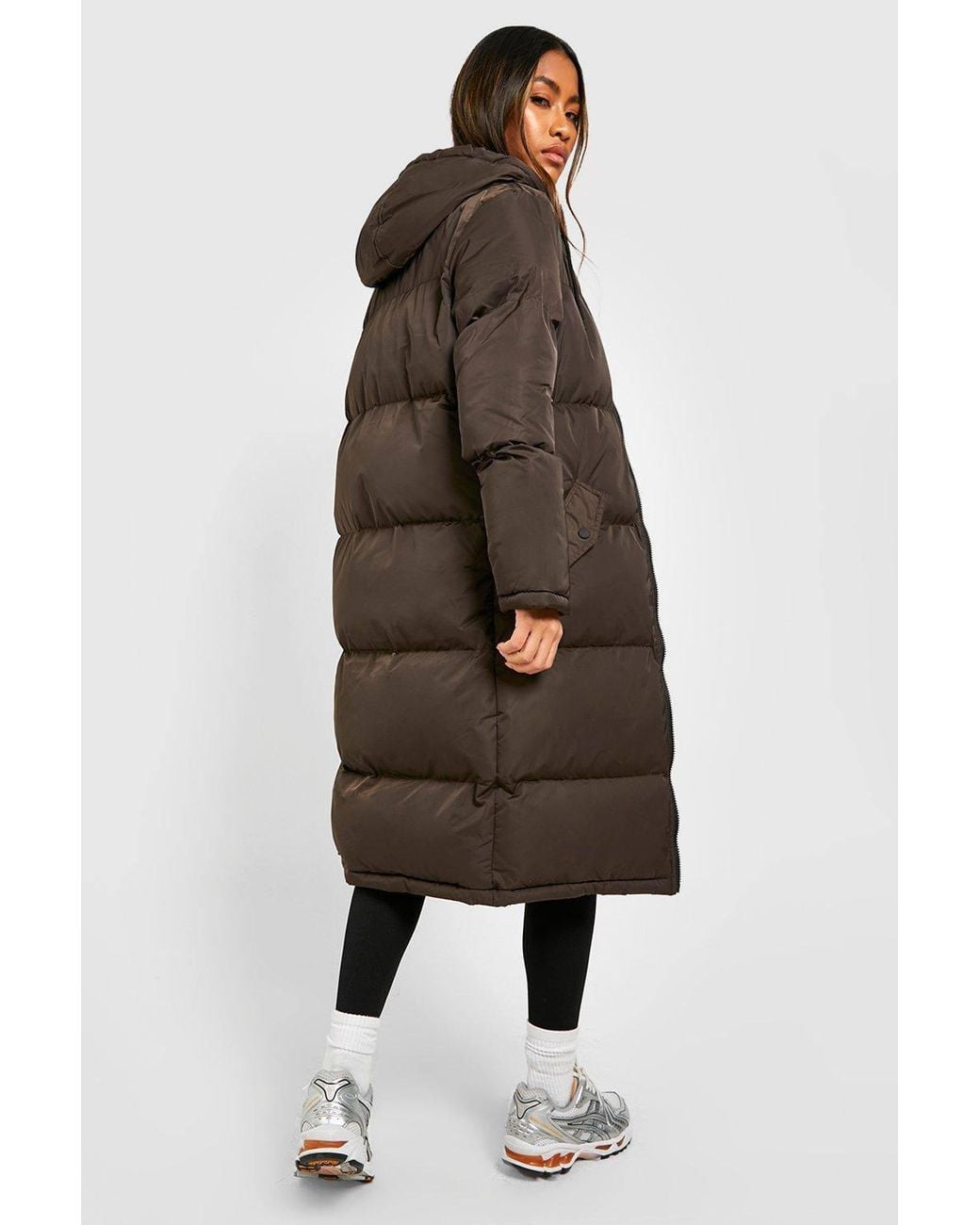 Boohoo Black Longline Puffer Jacket