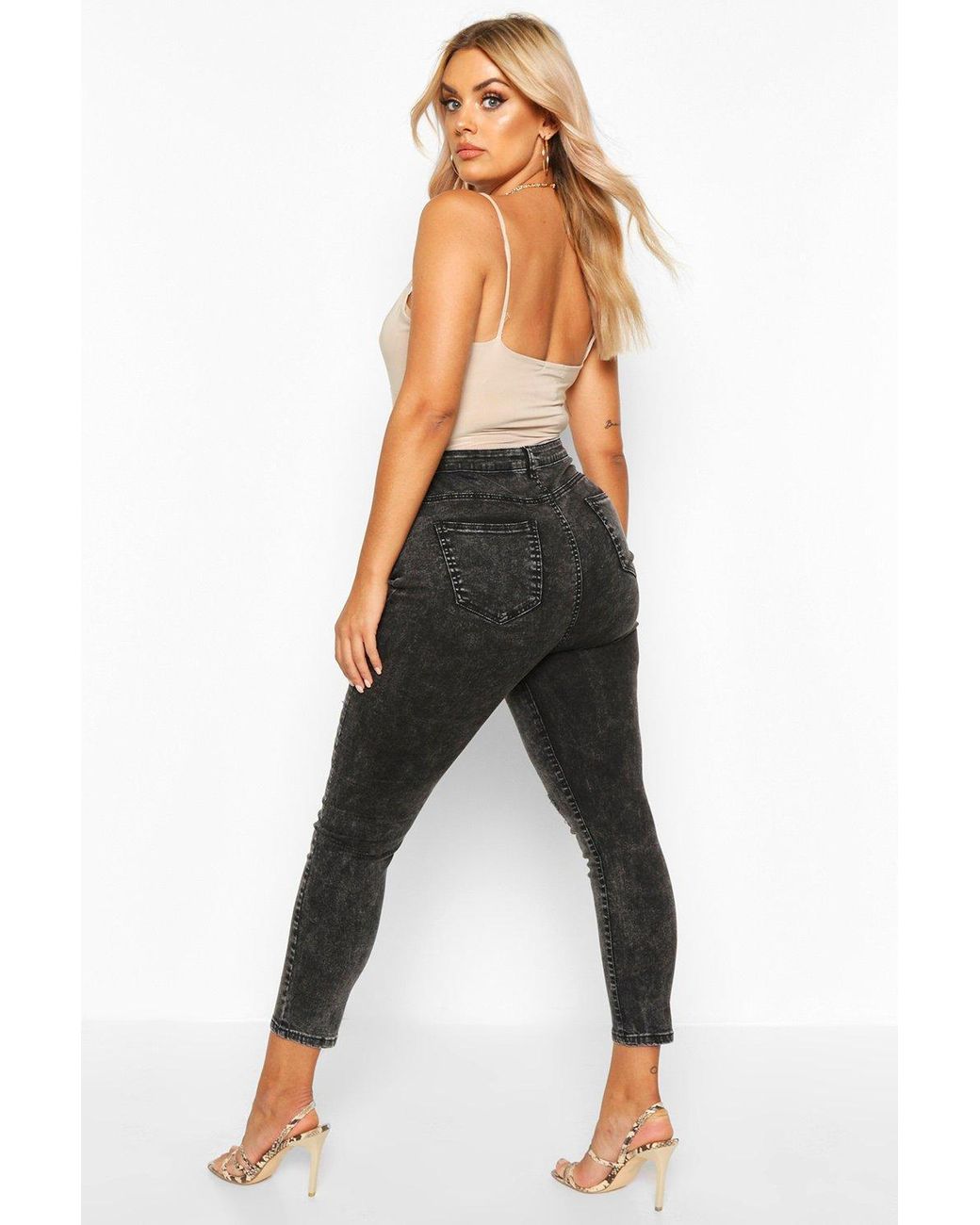 boohoo black skinny jeans