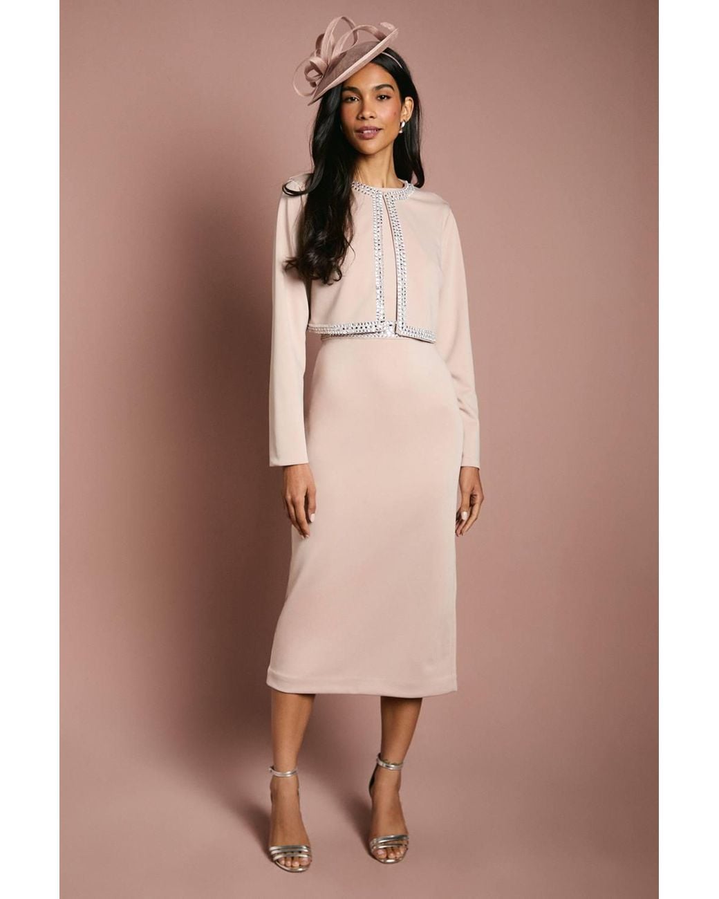 Coast Natural Embellished Ponte Jacket