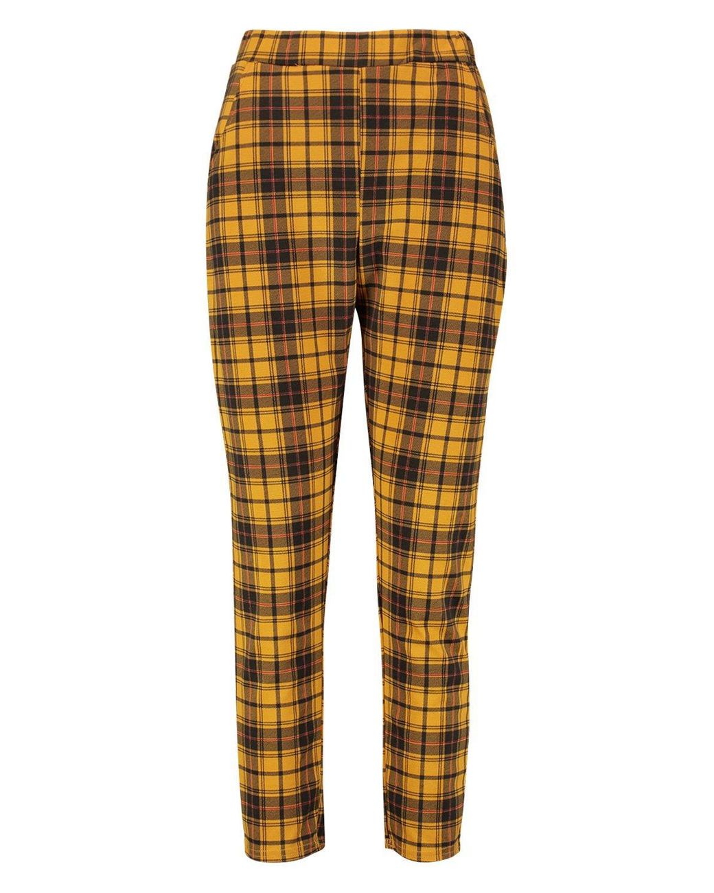 mustard tartan trousers