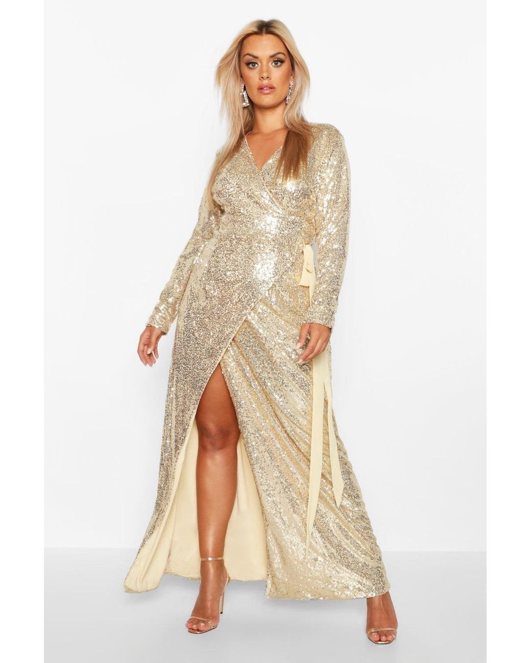 boohoo sequin maxi