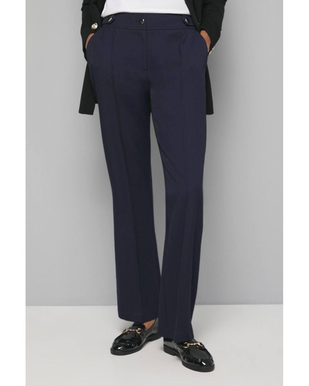 Wallis Blue Smart Bootcut Leg Pants