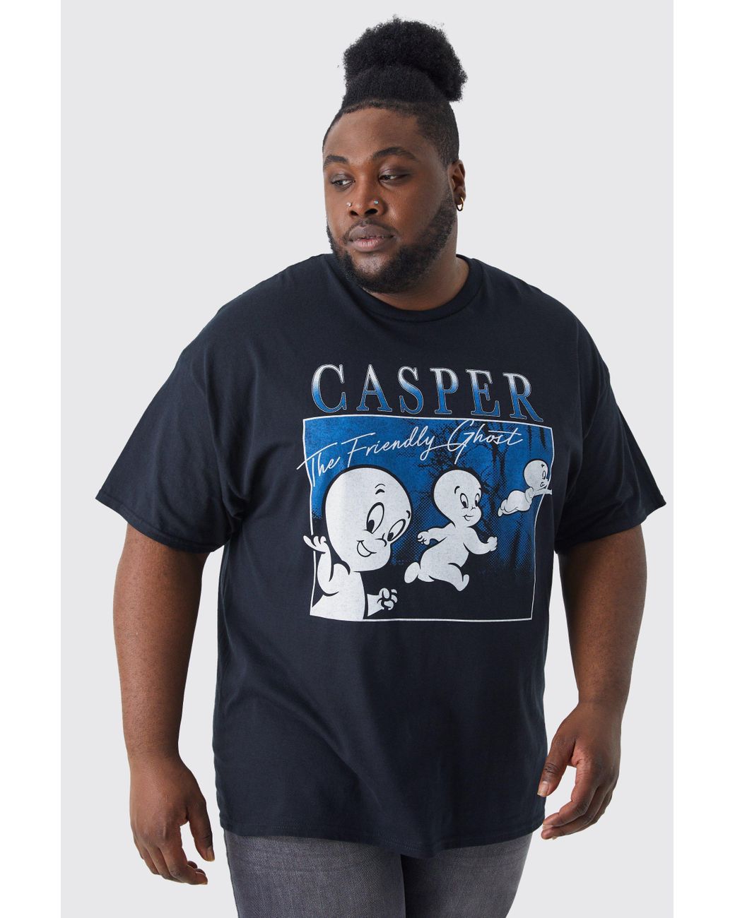 BoohooMAN Plus Casper License T-shirt in Blue for Men