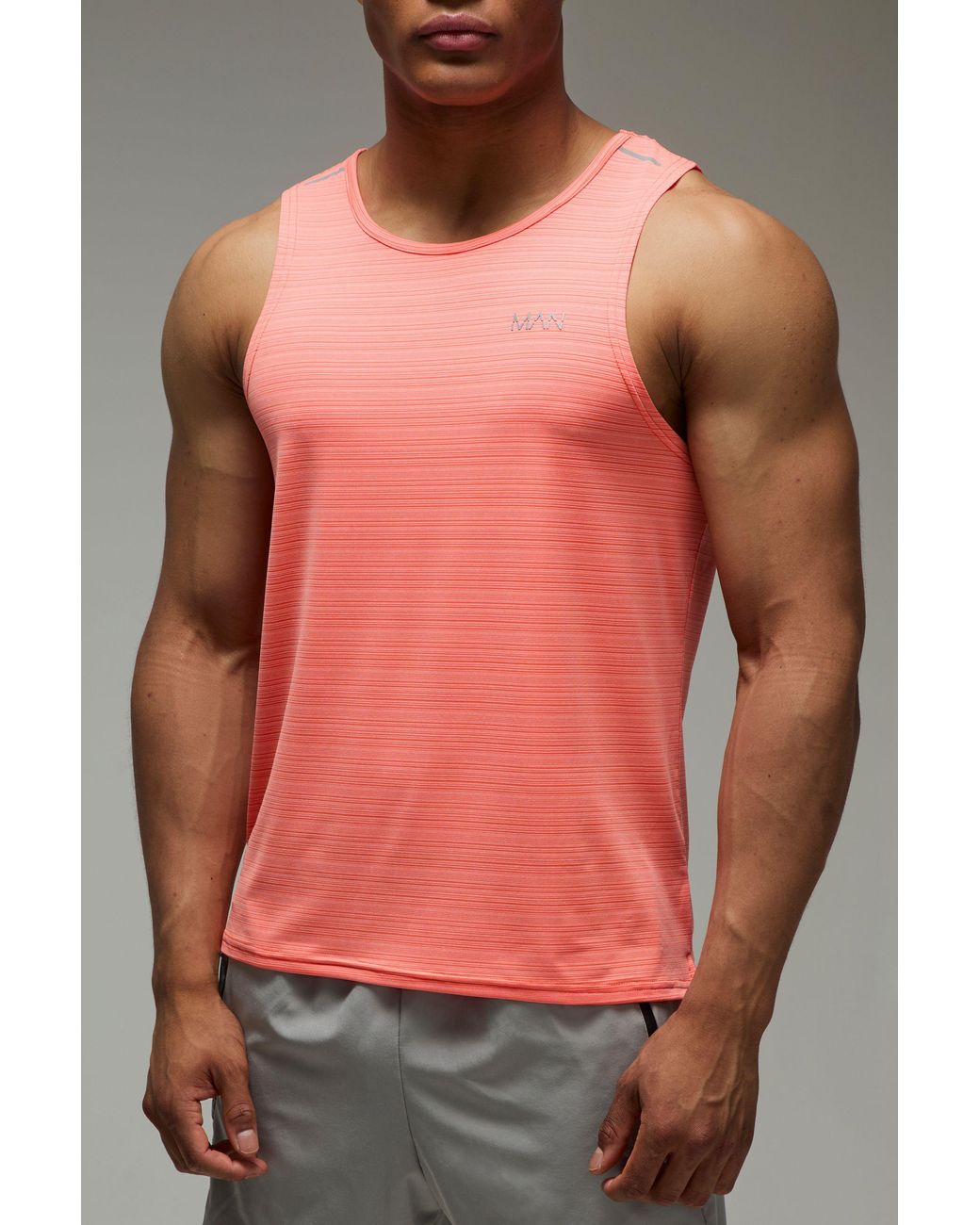 BoohooMAN Black Man Active Engineered Performance Regular Fit Vest for men
