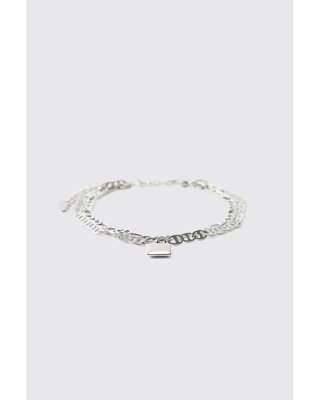 BoohooMAN Blue Multi Chain Bracelet for men