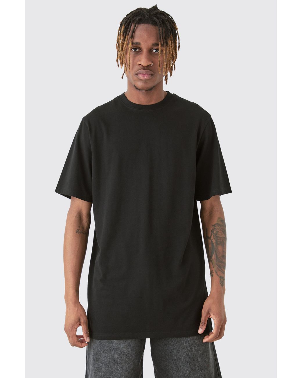 designer longline t shirt