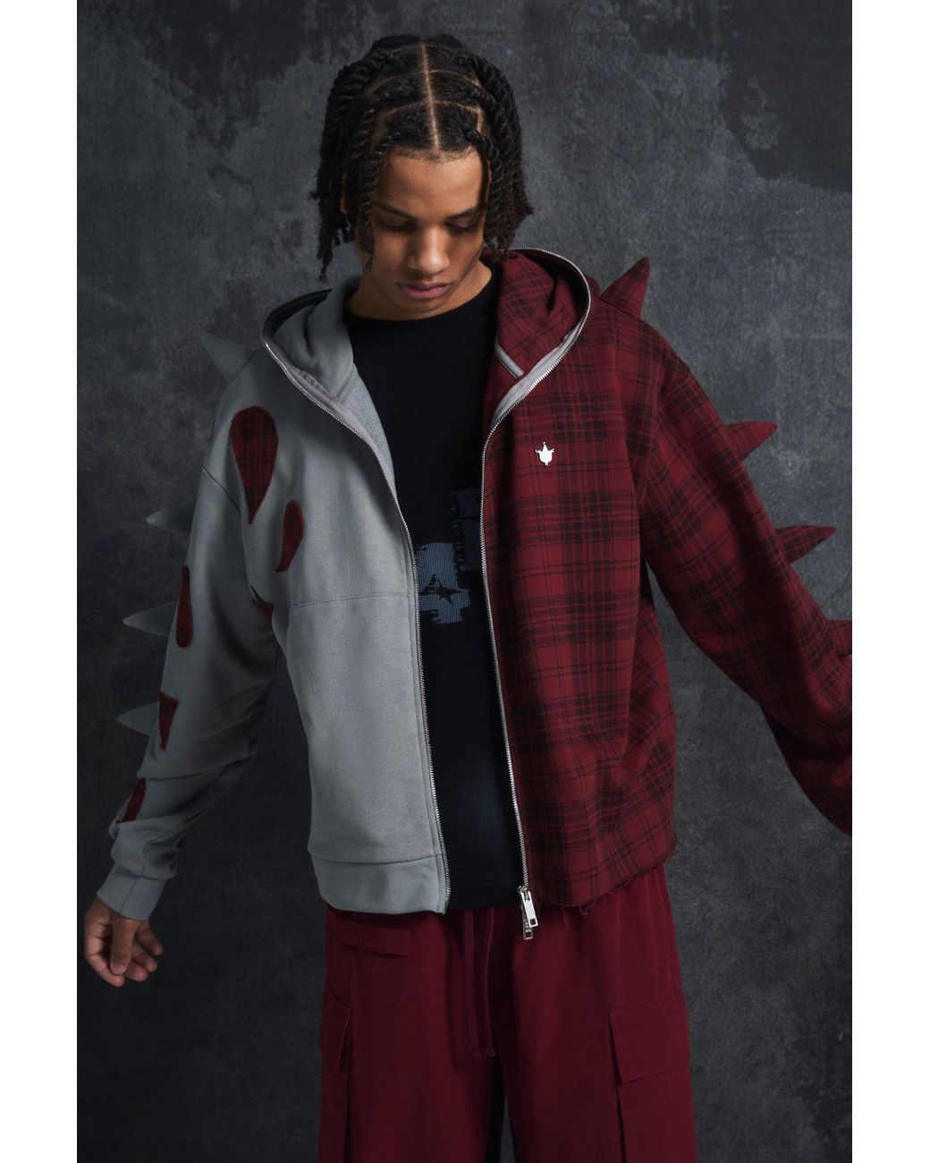 Hoodie with spikes on hood trippie redd hotsell