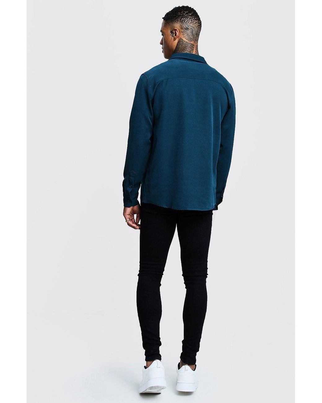 BoohooMAN Smart Utility Stretch Shirt 