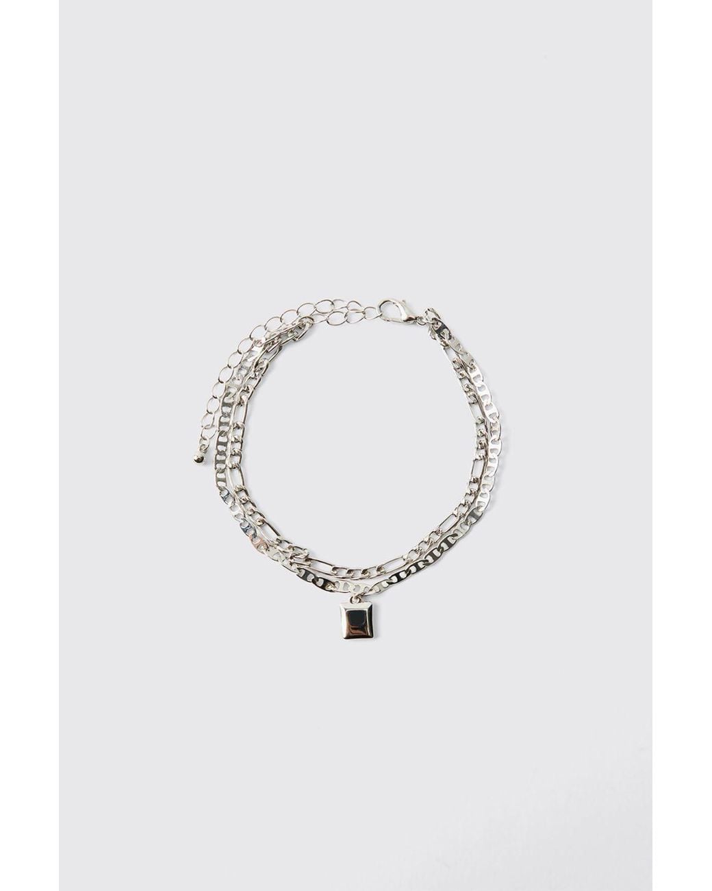 BoohooMAN Blue Multi Chain Bracelet for men