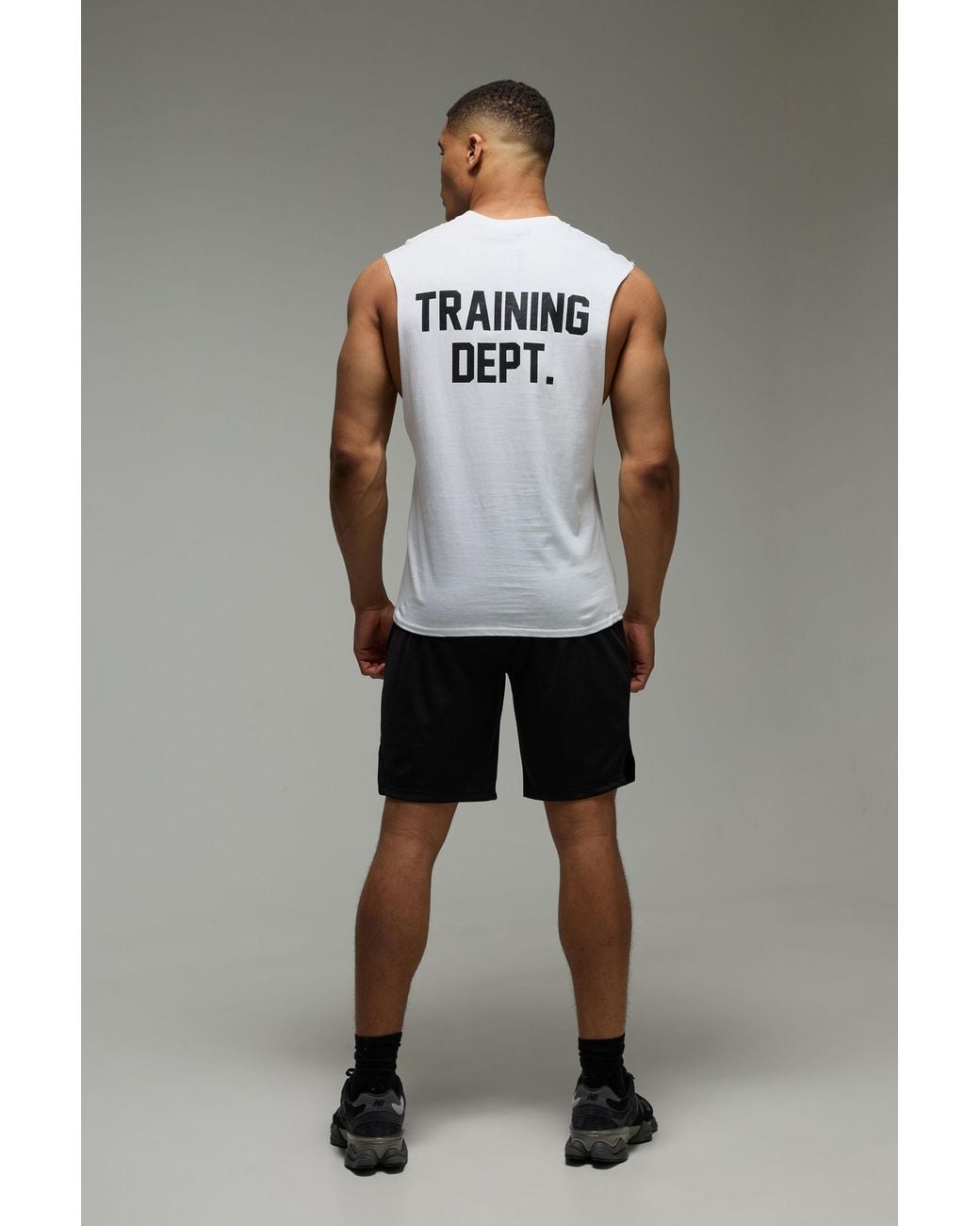 BoohooMAN Black Training Dept Performance 9Inch Short for men