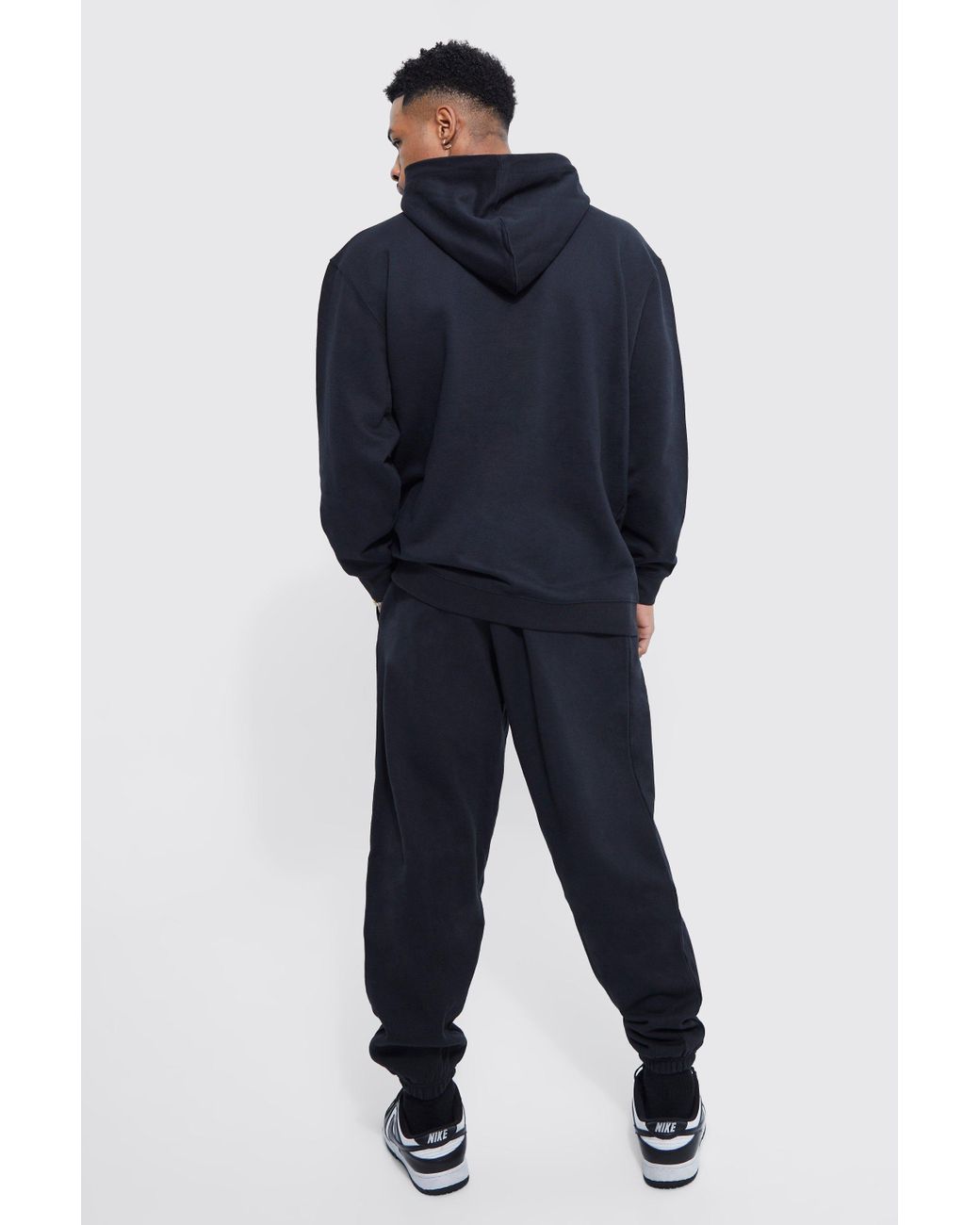 Boohoo Oversized Graphic Zip Hoodie Jogger Tracksuit in Blue for Men | Lyst