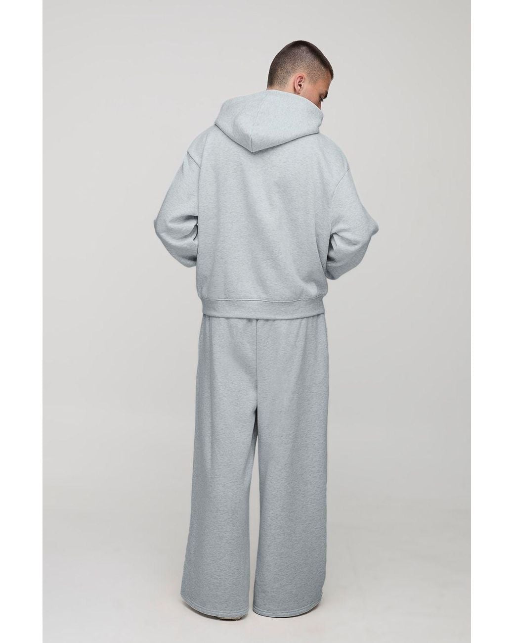 BoohooMAN White Basic Oversized Boxy Hoodie for men