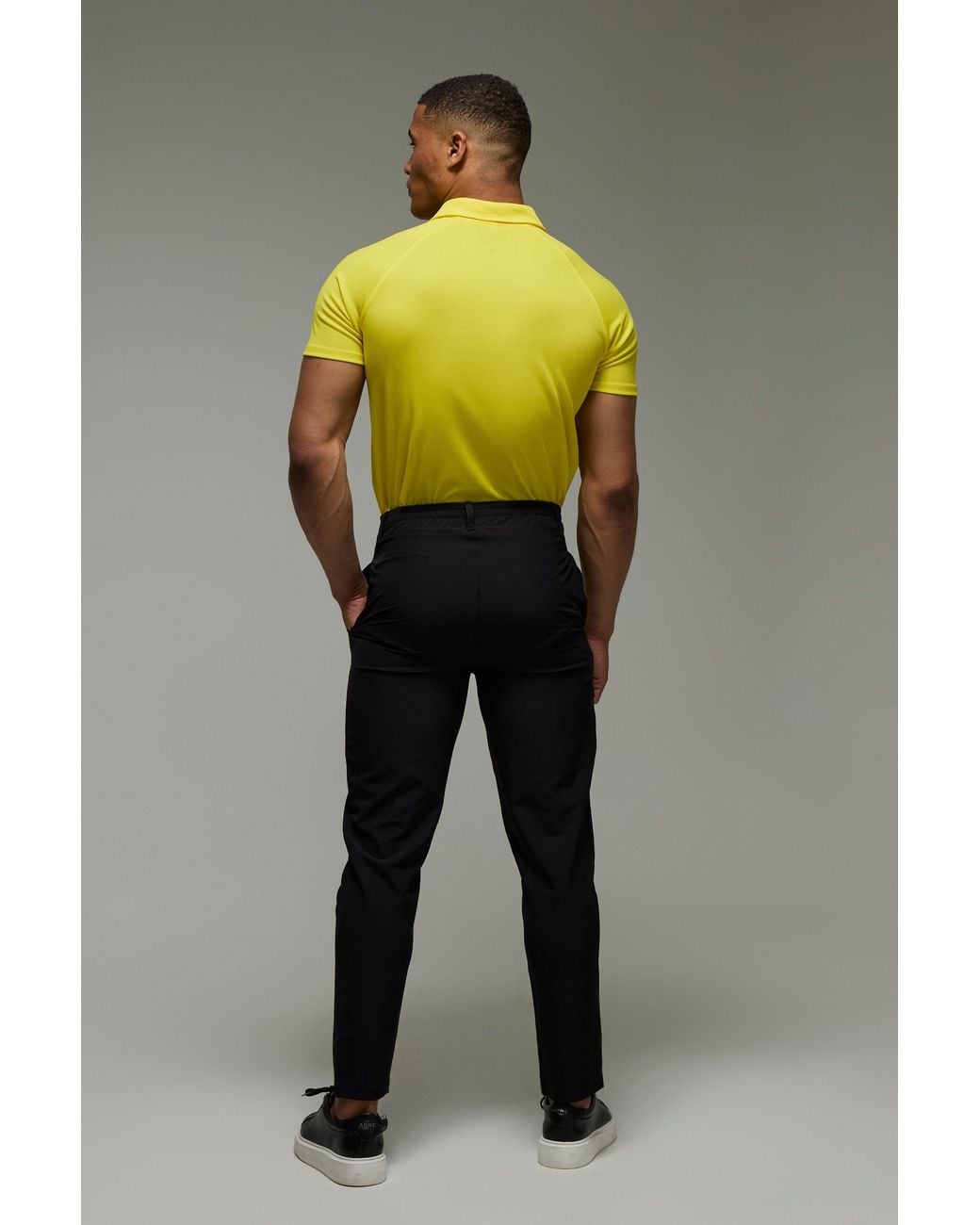 BoohooMAN Yellow Active Golf Polo for men