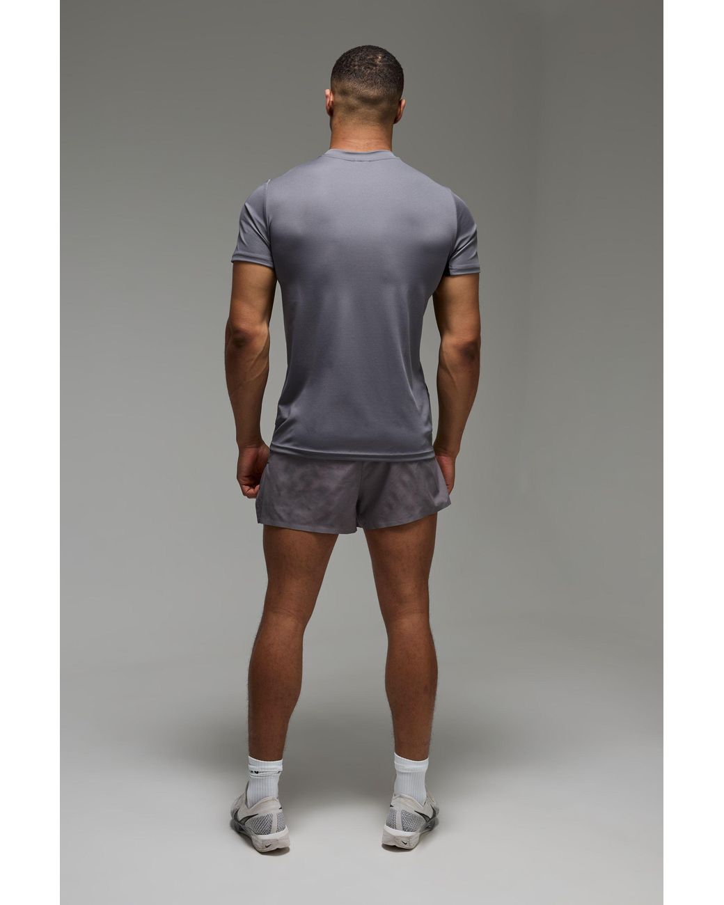 BoohooMAN Gray Active Perforated 3Inch 2 for men