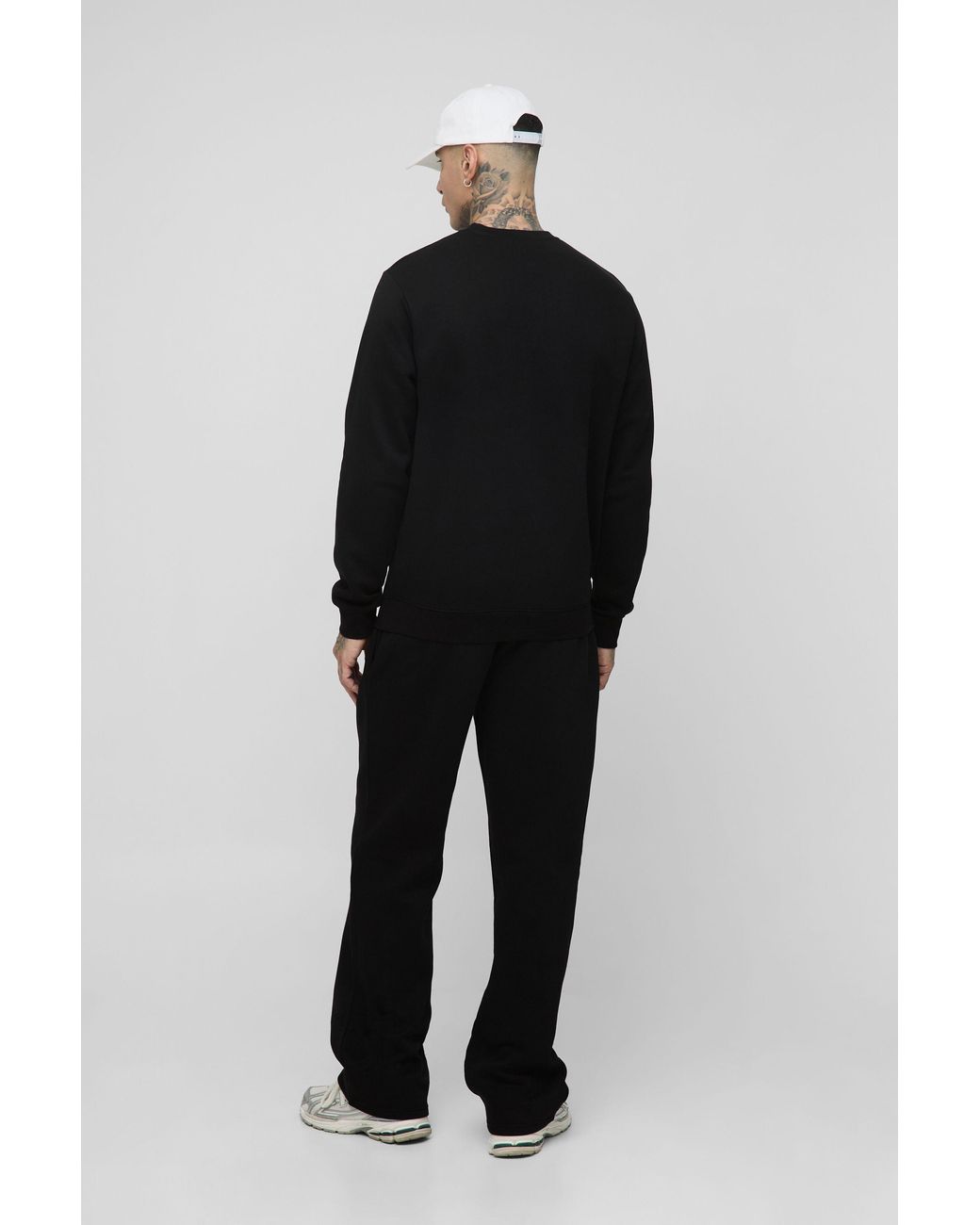 BoohooMAN Black Tall Basic Straight Leg Jogger for men