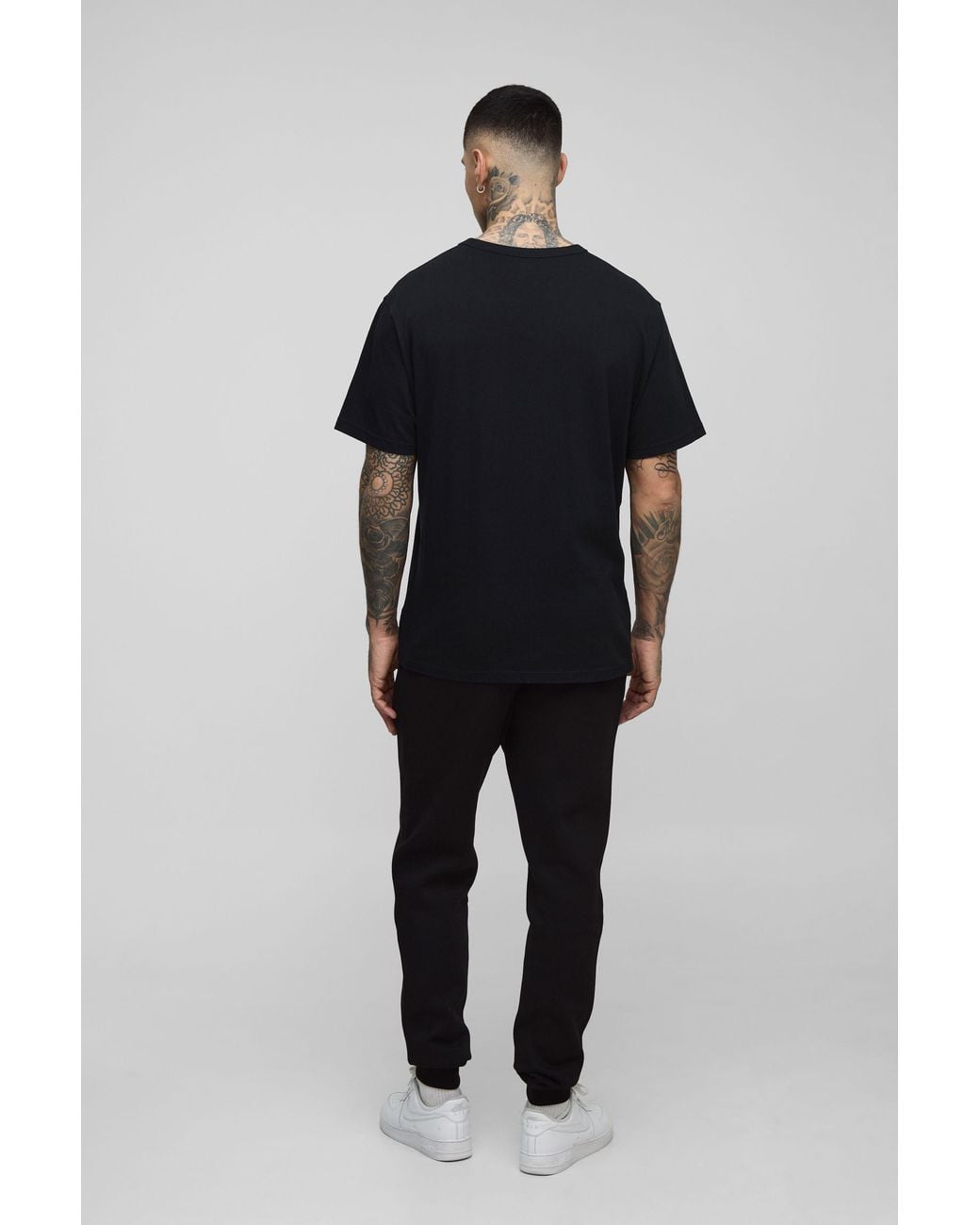 BoohooMAN Black Tall Basic Slim Fit Sweatpants for men