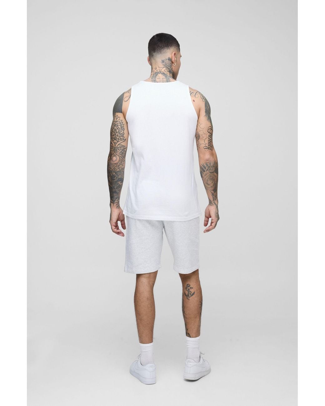 BoohooMAN White Tall Regular Fit Basic Vest for men