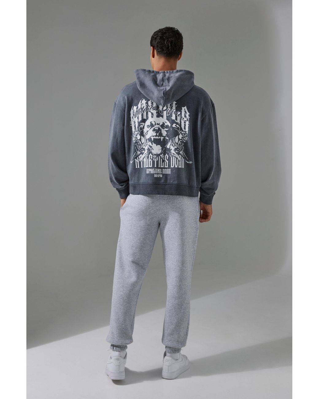 BoohooMAN Active Regular Fit Sweatpants in Grey for Men Lyst UK