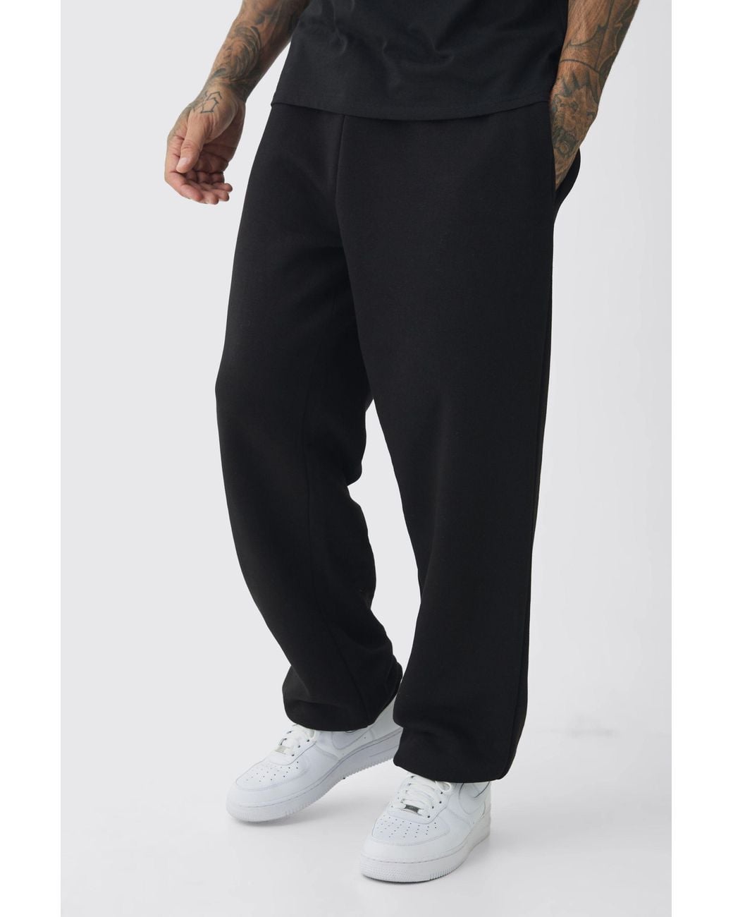 BoohooMAN Black Tall Basic Oversized Fit Sweatpants for men