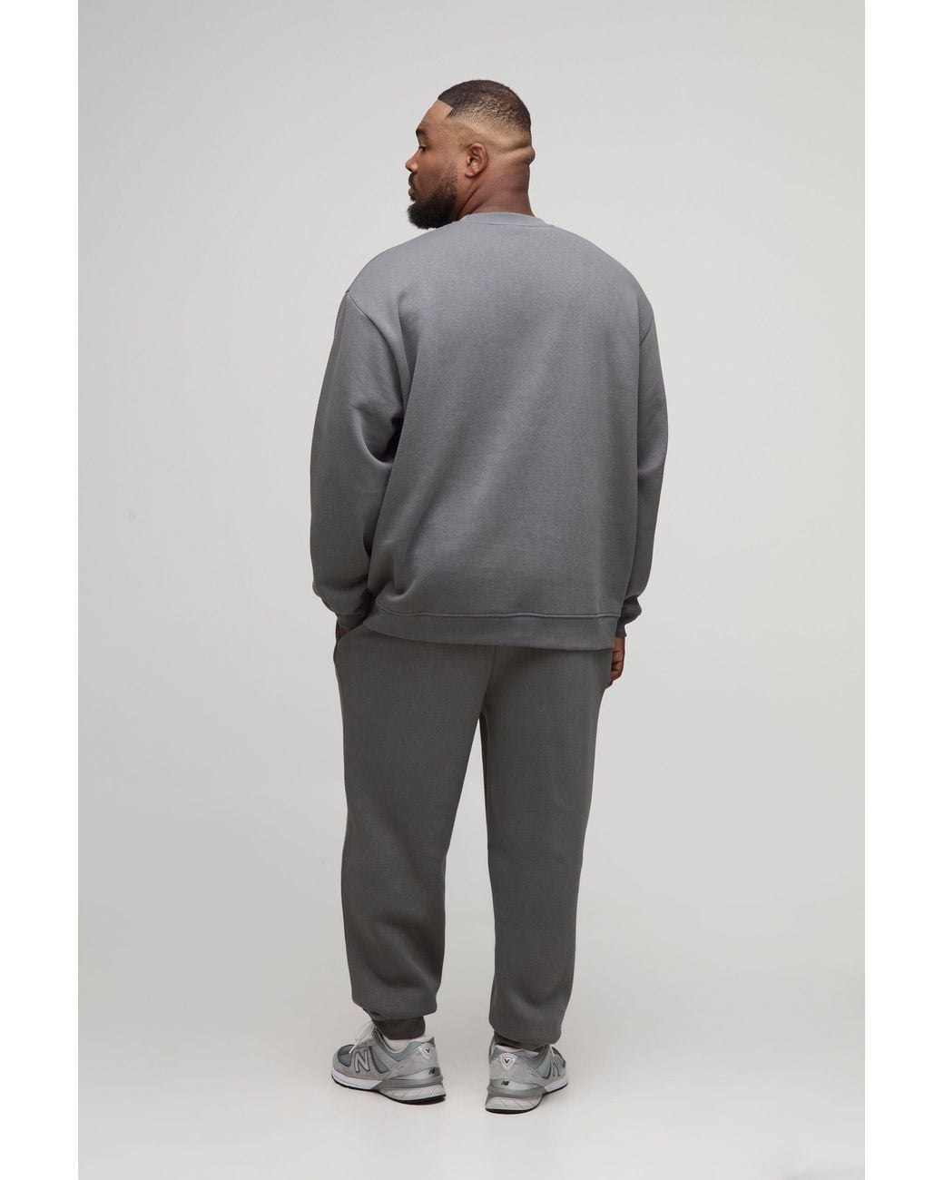 BoohooMAN Black Plus Basic Regular Fit Jogger for men