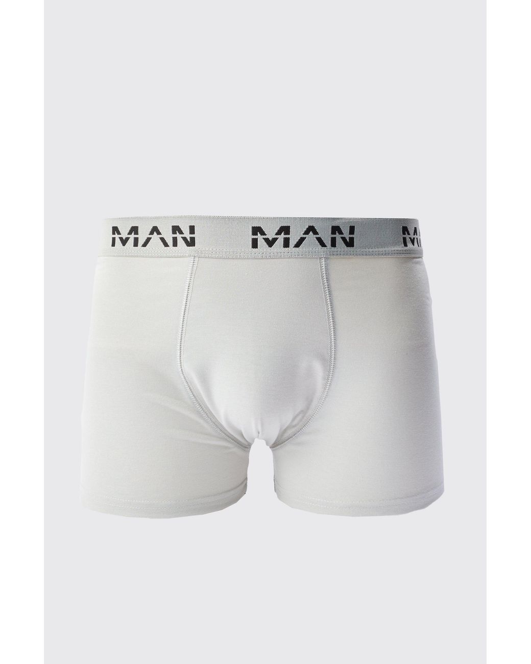 BoohooMAN White 5 Pack Mixed Colour Trunks for men