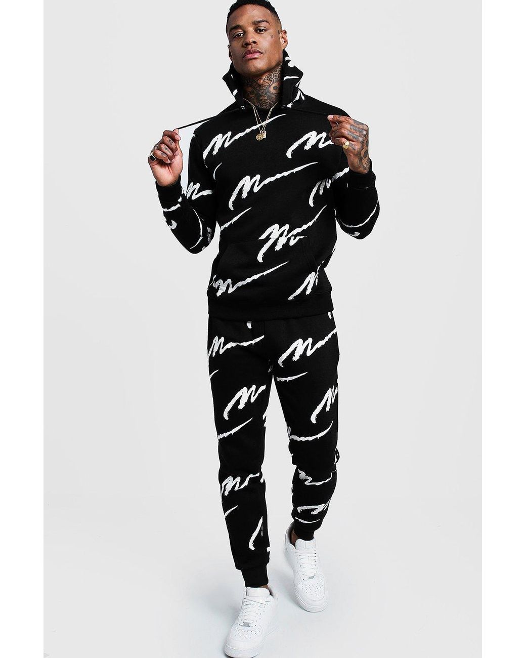 man printed tracksuit