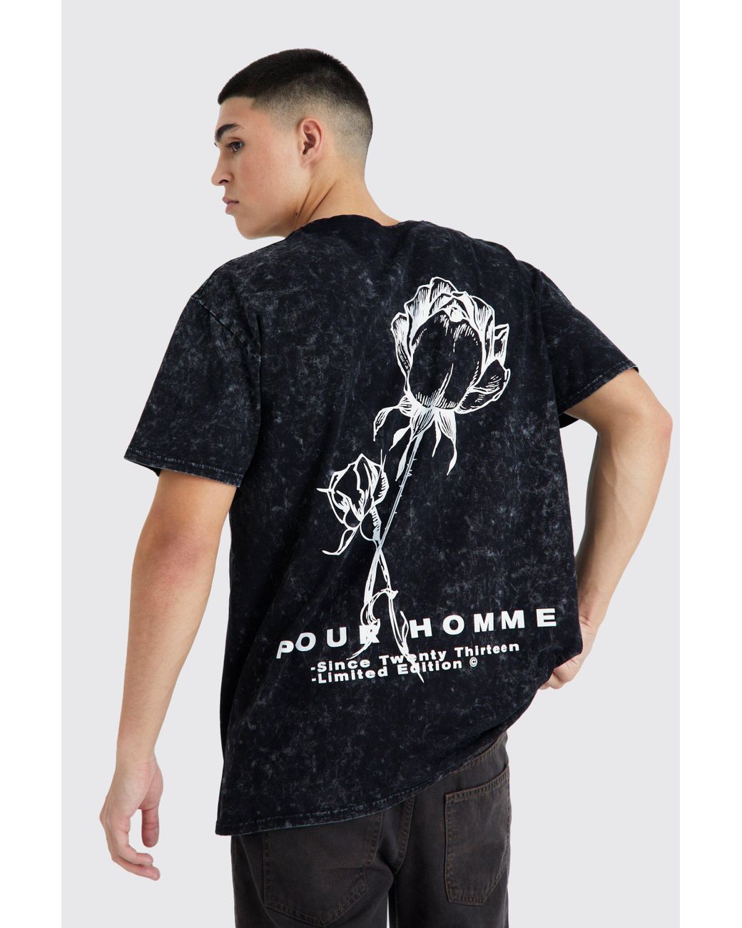 Oversized Acid Wash Graphic T-shirt