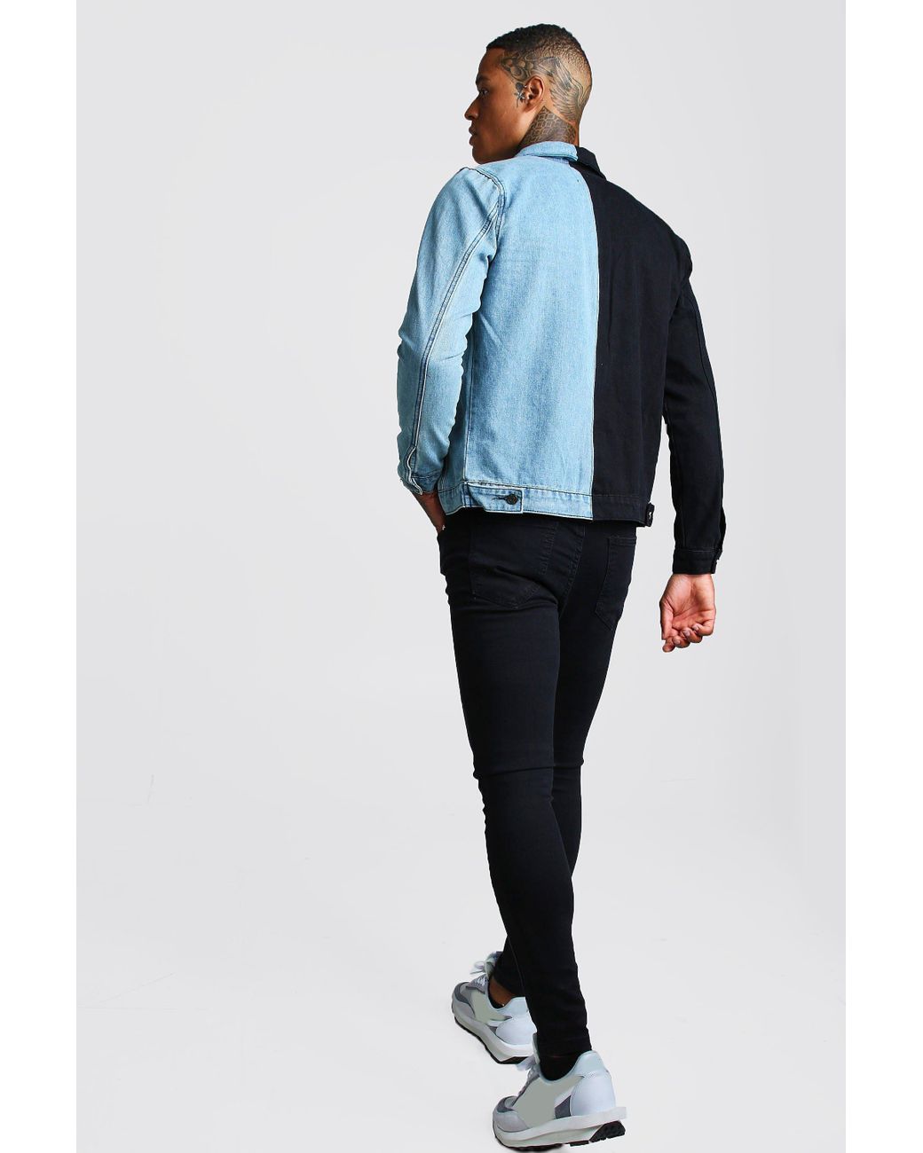 BoohooMAN Jean Jacket With Contrast 