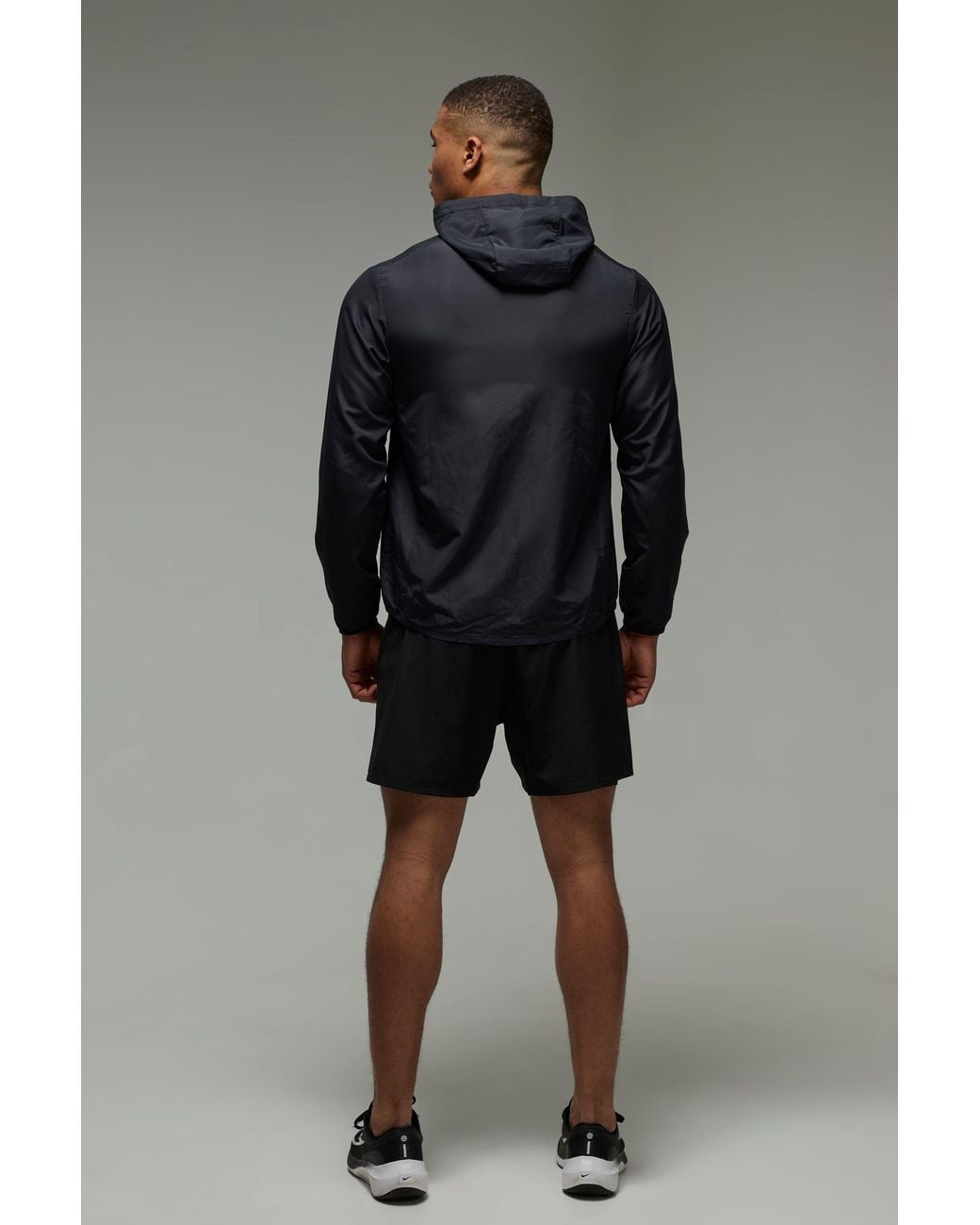 BoohooMAN Gray Active Windbreaker for men