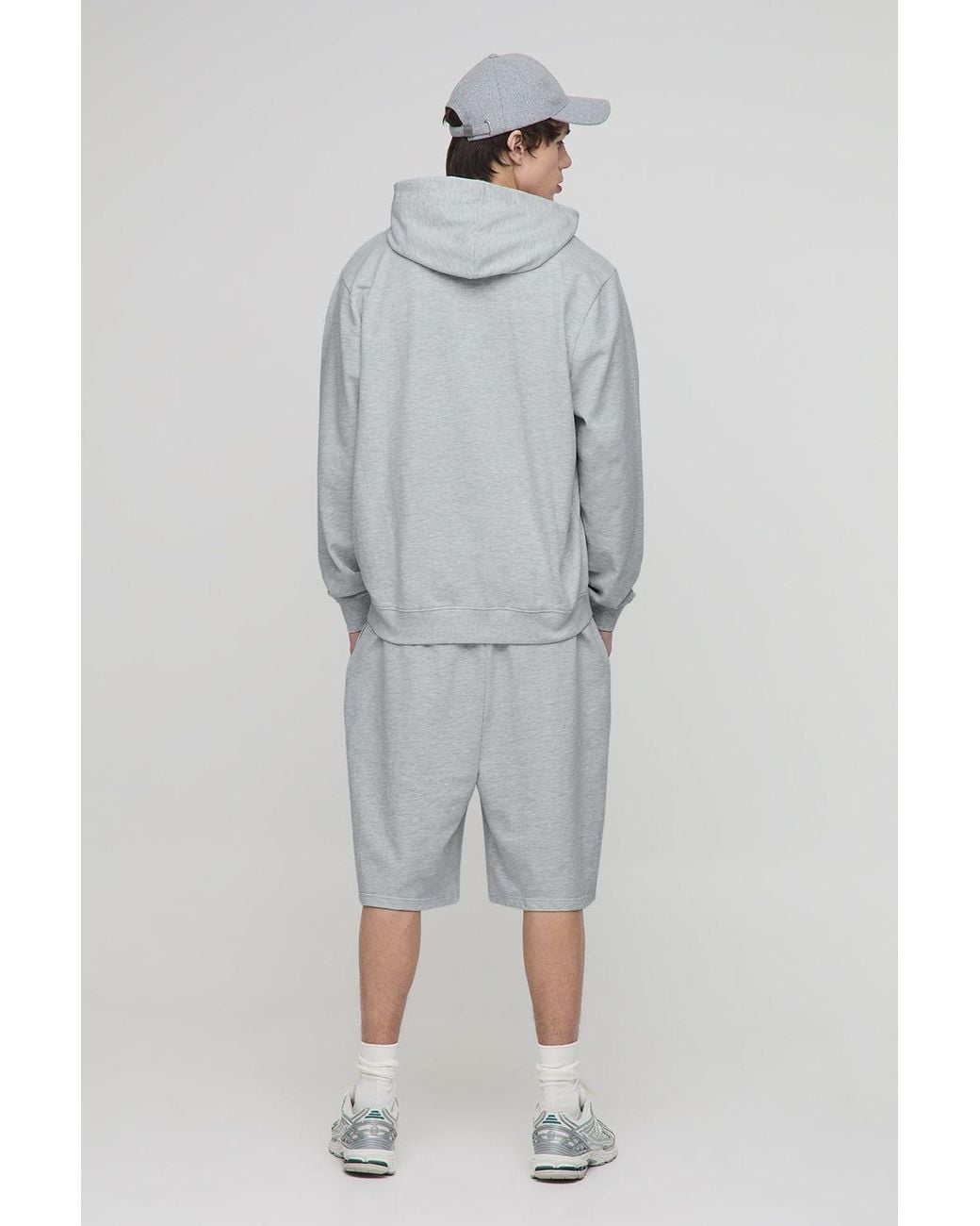 BoohooMAN White Tall Lightweight Loopback Regular Fit Basic Hoodie for men