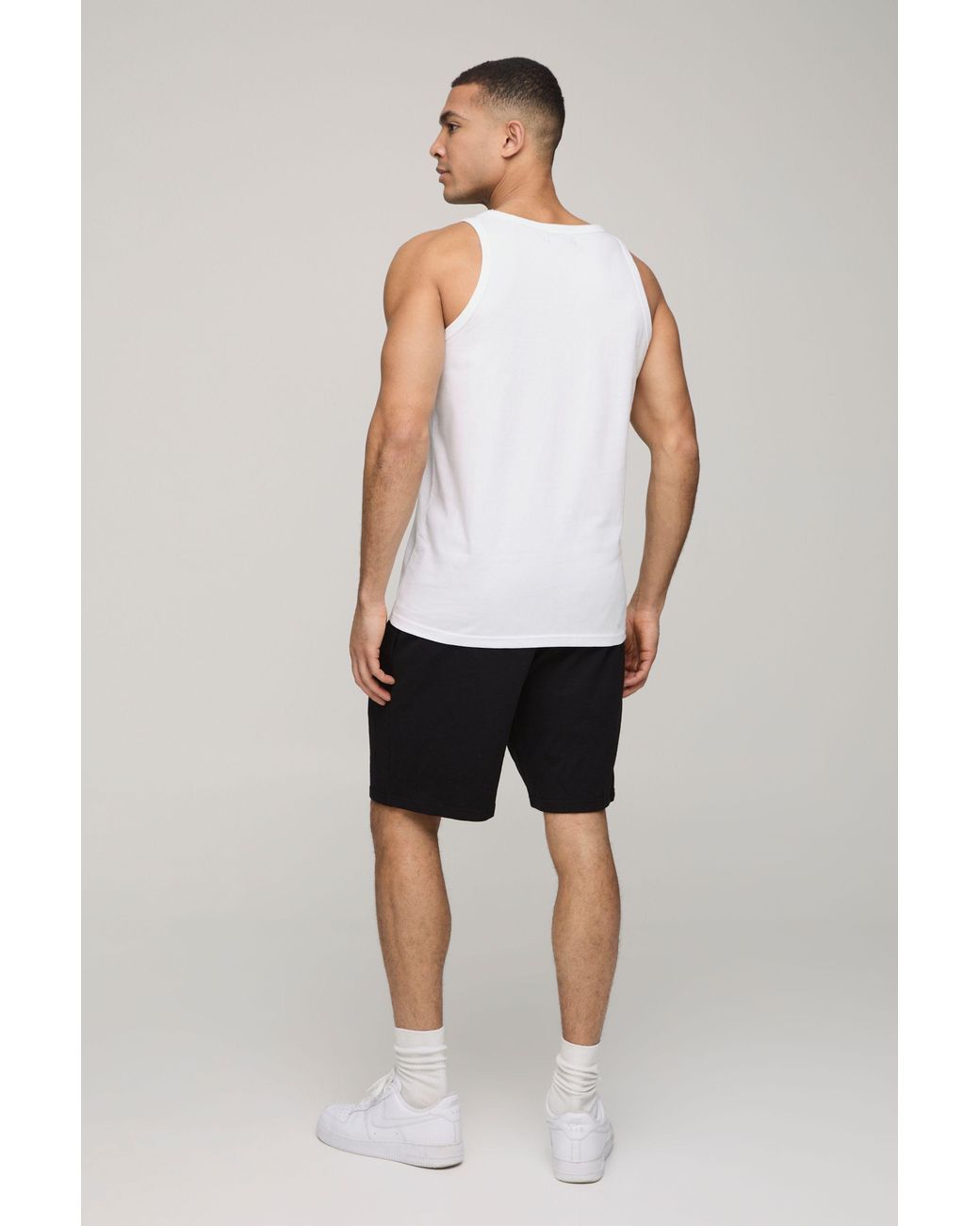 BoohooMAN Gray Regular Fit 2 Pack Basic Vests for men