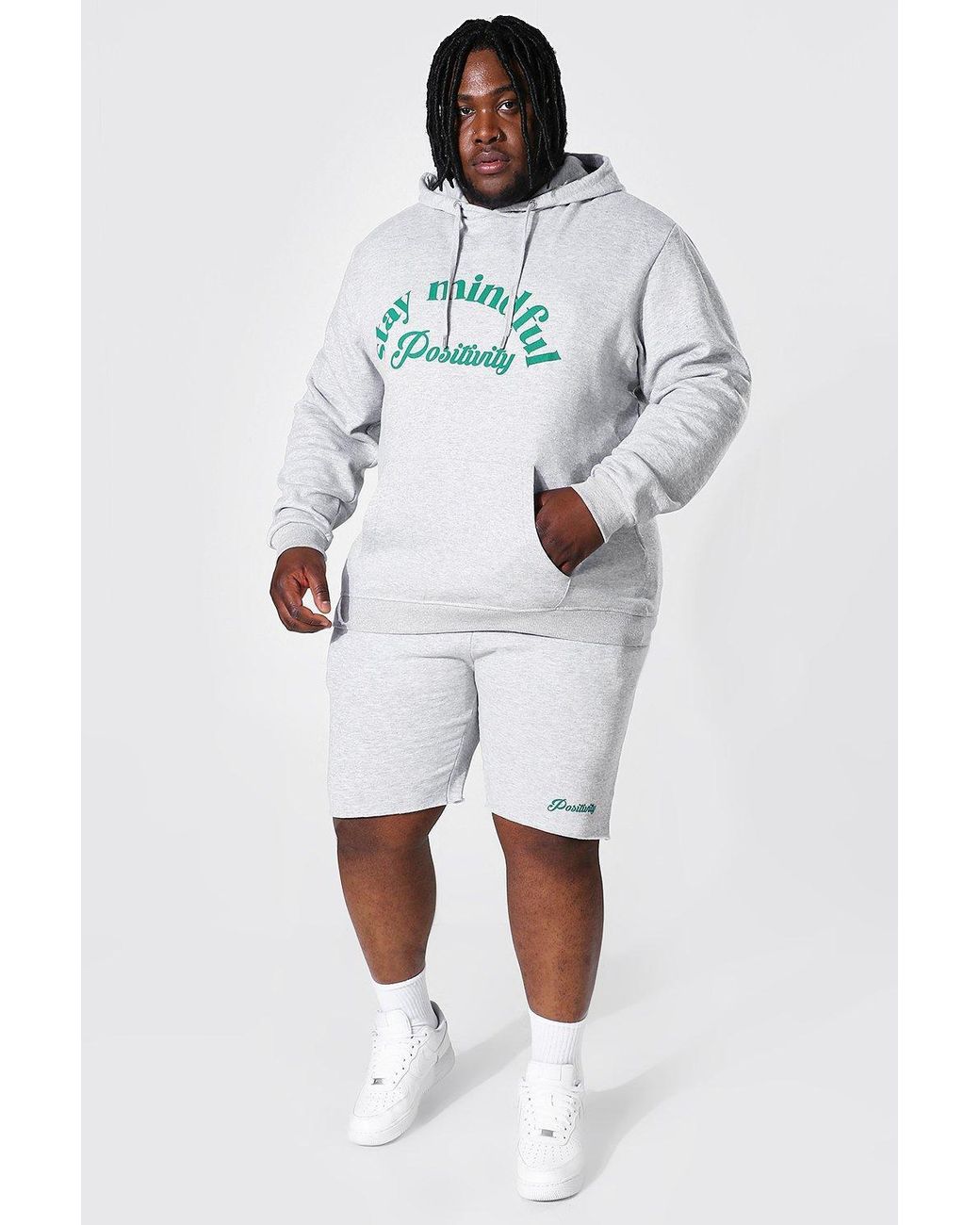 boohooman grey tracksuit bottoms